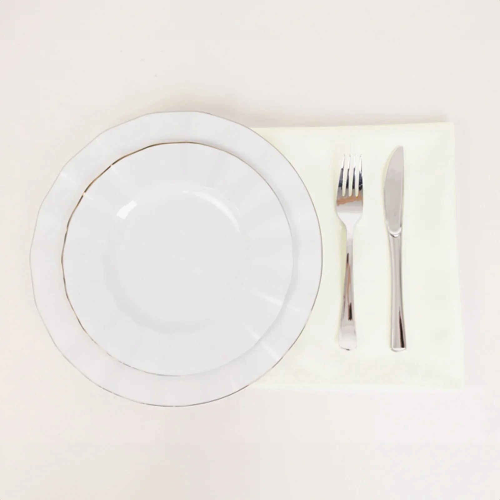 5 Pack Cotton Blend Napkins 20"x20" Ivory - Durable & Wrinkle Resistant Cloth Napkins - Image 6
