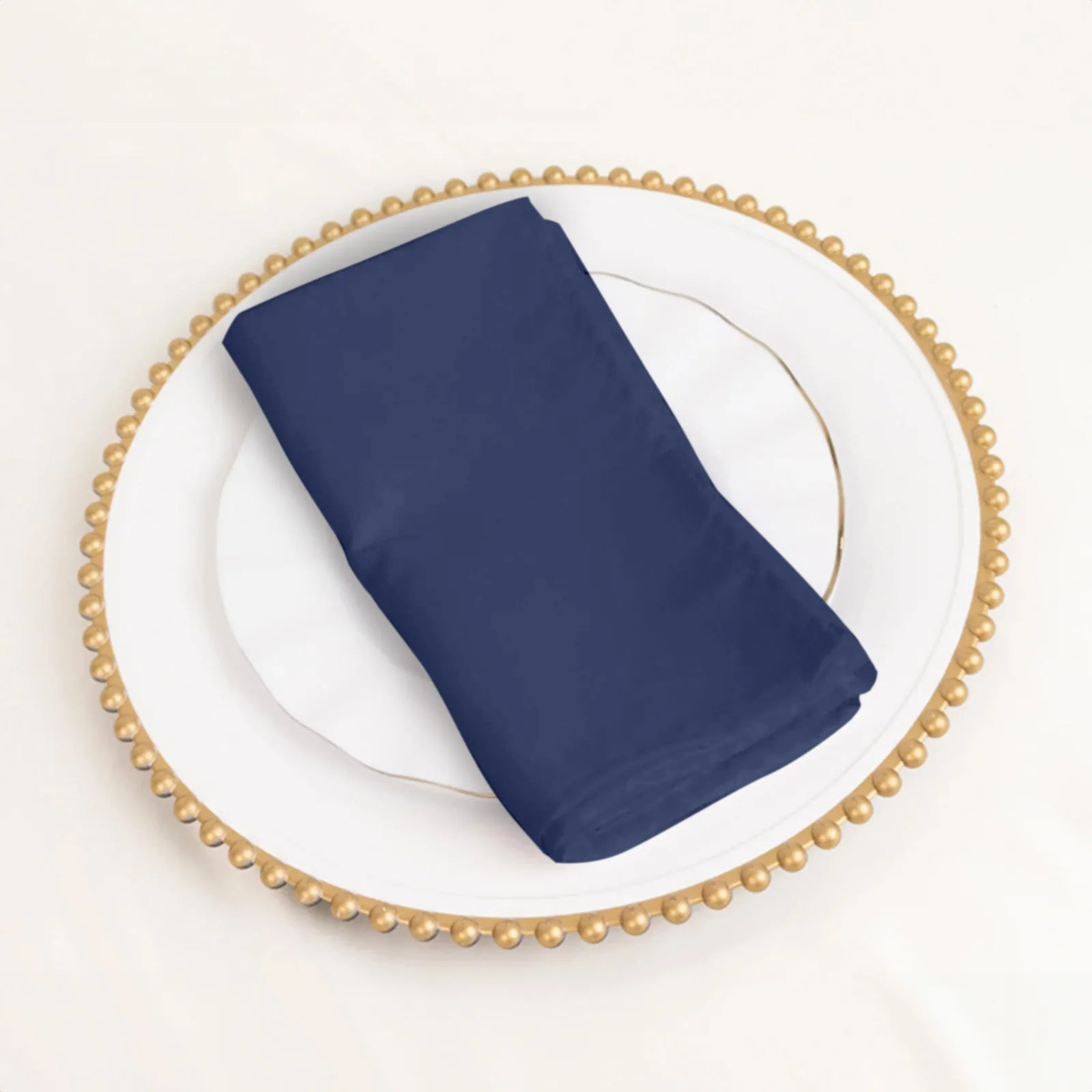 5 Pack Cotton Blend Napkins 20"x20" Navy Blue - Durable & Wrinkle Resistant Cloth Napkins - Image 10