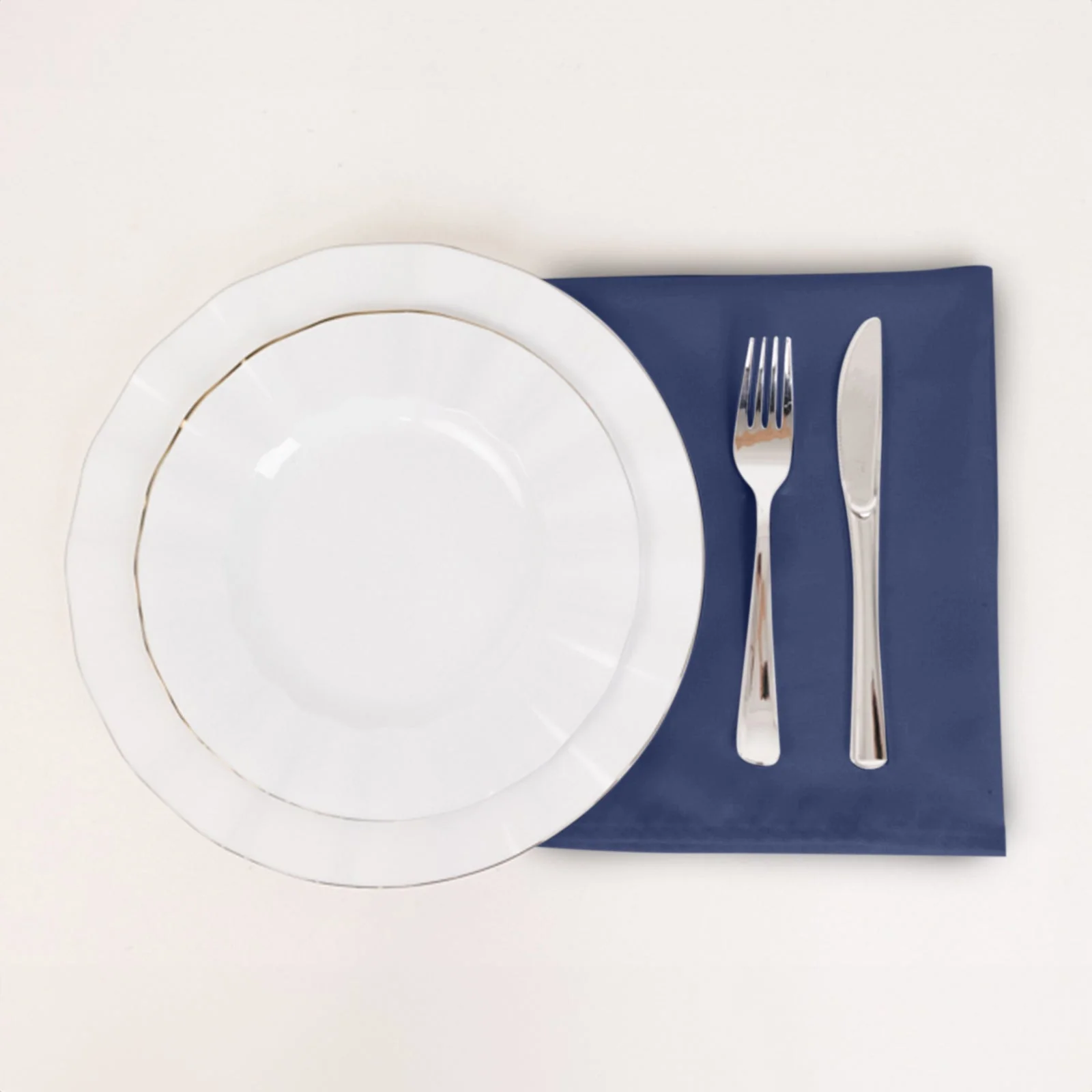 5 Pack Cotton Blend Napkins 20"x20" Navy Blue - Durable & Wrinkle Resistant Cloth Napkins - Image 6