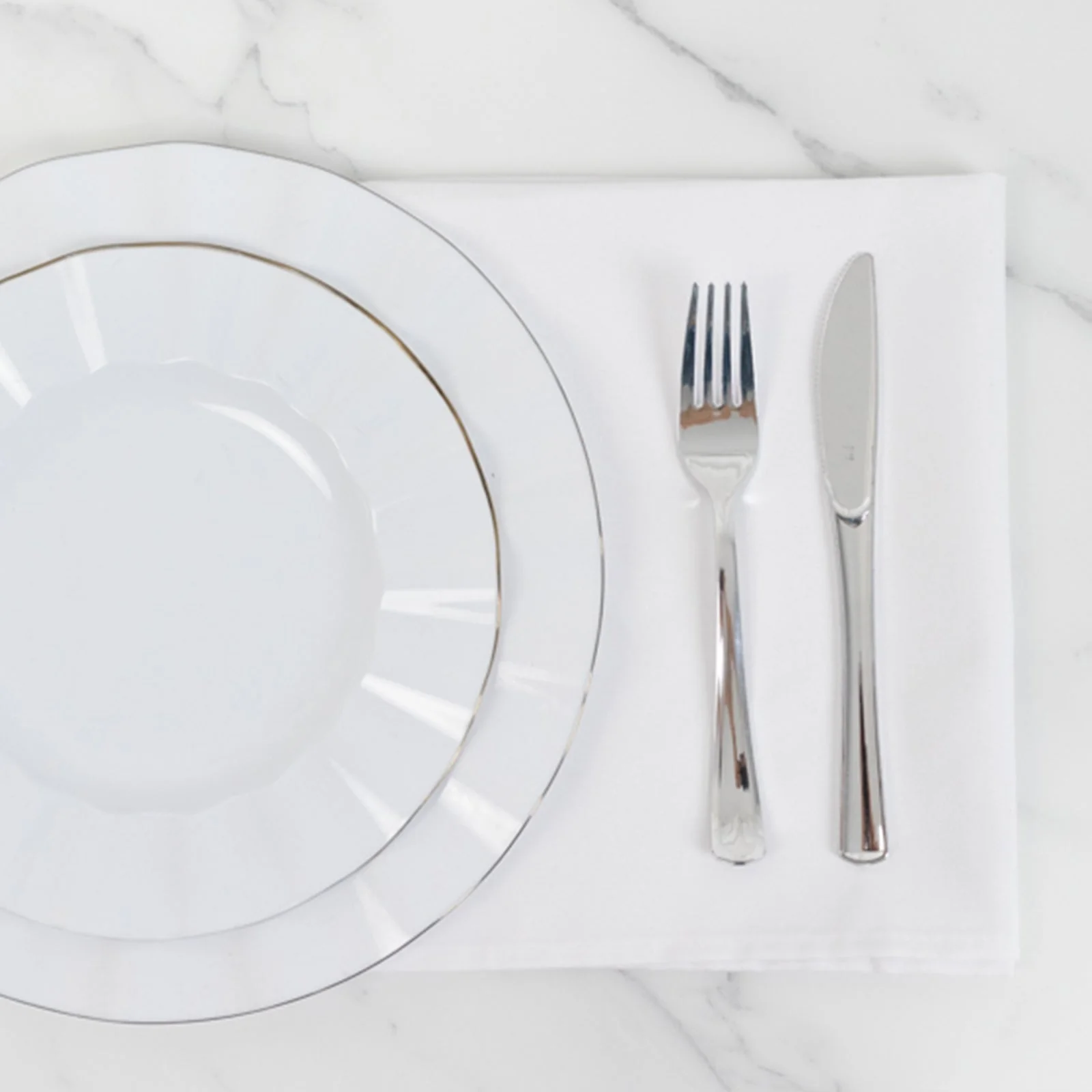 5 Pack Cotton Blend Napkins 20"x20" White - Durable & Wrinkle Resistant Cloth Napkins for Casual or Formal Events - Image 2