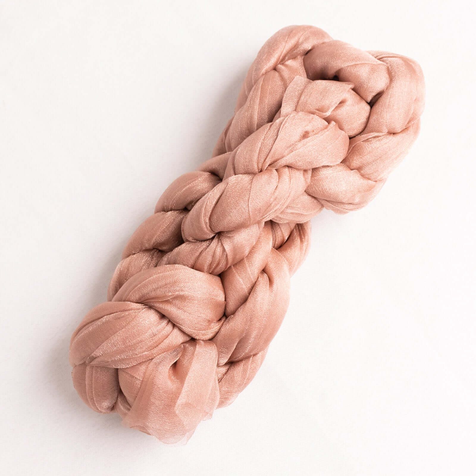 5 Pack Crinkled Organza Chair Sashes Dusty Rose - Sheer Shimmer Layered Chiffon Design - Image 5