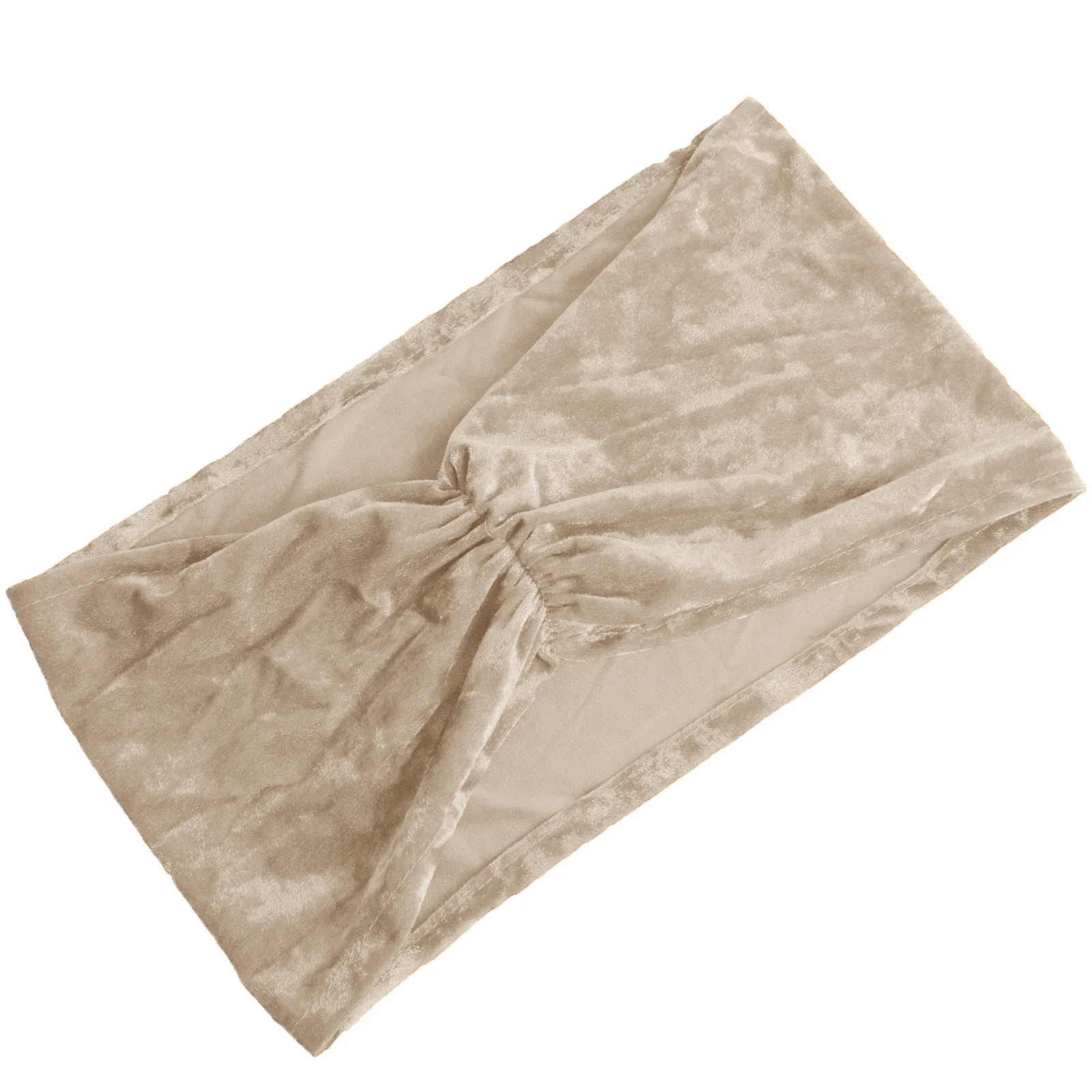 5 Pack Crushed Velvet Chair Sashes Beige, Wide Ruffle Style Textured Decorative Chair Bands - 8"x15" - Image 6