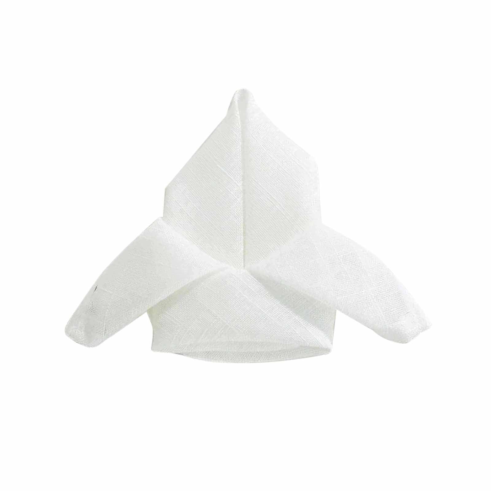 5 Pack Faux Linen Napkins 20"x20" White - Slubby Textured & Wrinkle Resistant Dinner Napkins for Rustic Boho Weddings and Events - Image 7