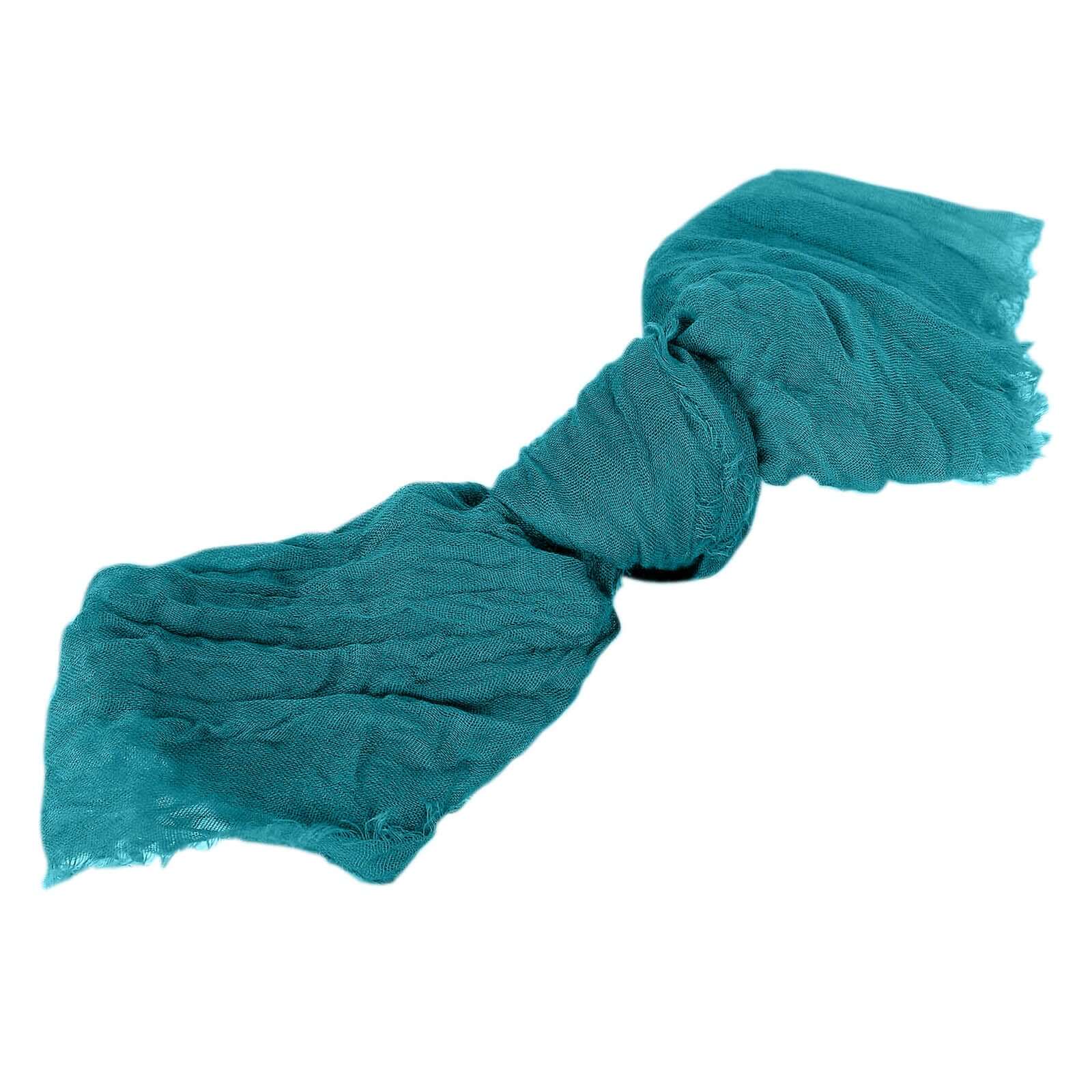 5 Pack Gauze Cheesecloth Napkins 24"x19" Peacock Teal - Reusable Boho Dinner Napkins - Image 7