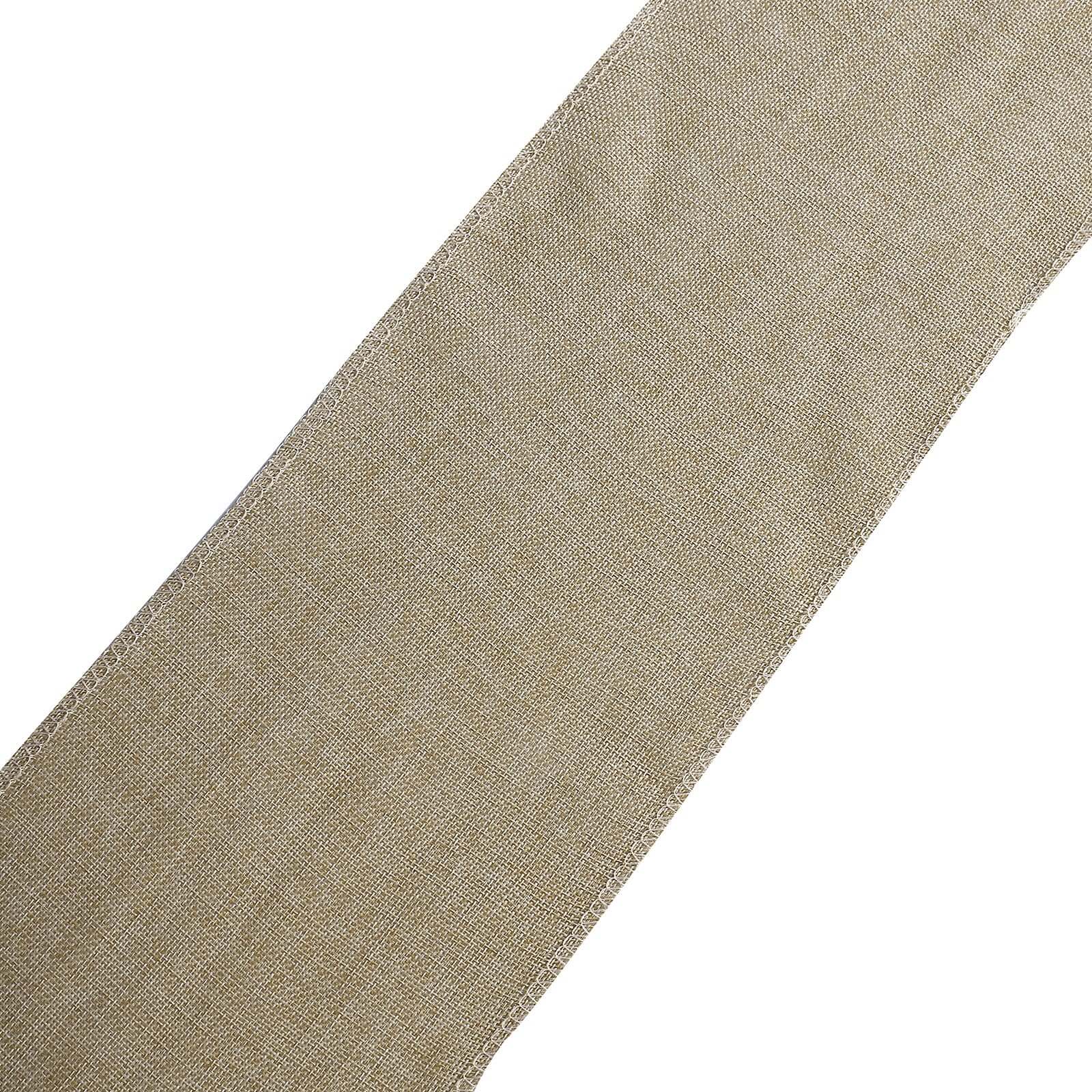 5 Pack Jute Faux Burlap Chair Sashes 6"x108" Natural - Boho Chic Linen - Image 7