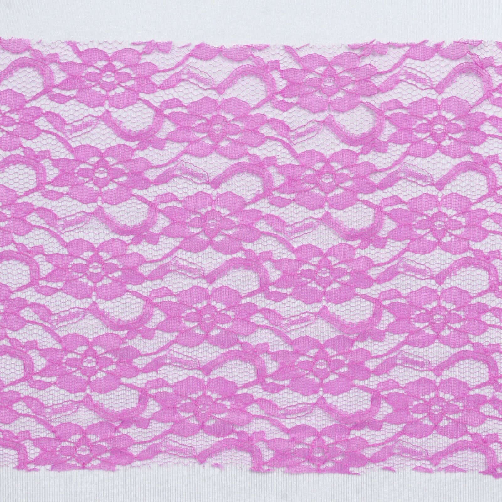 5 Pack Lace Chair Sashes 6"x108" Fuchsia with Vintage Floral Pattern - Image 3