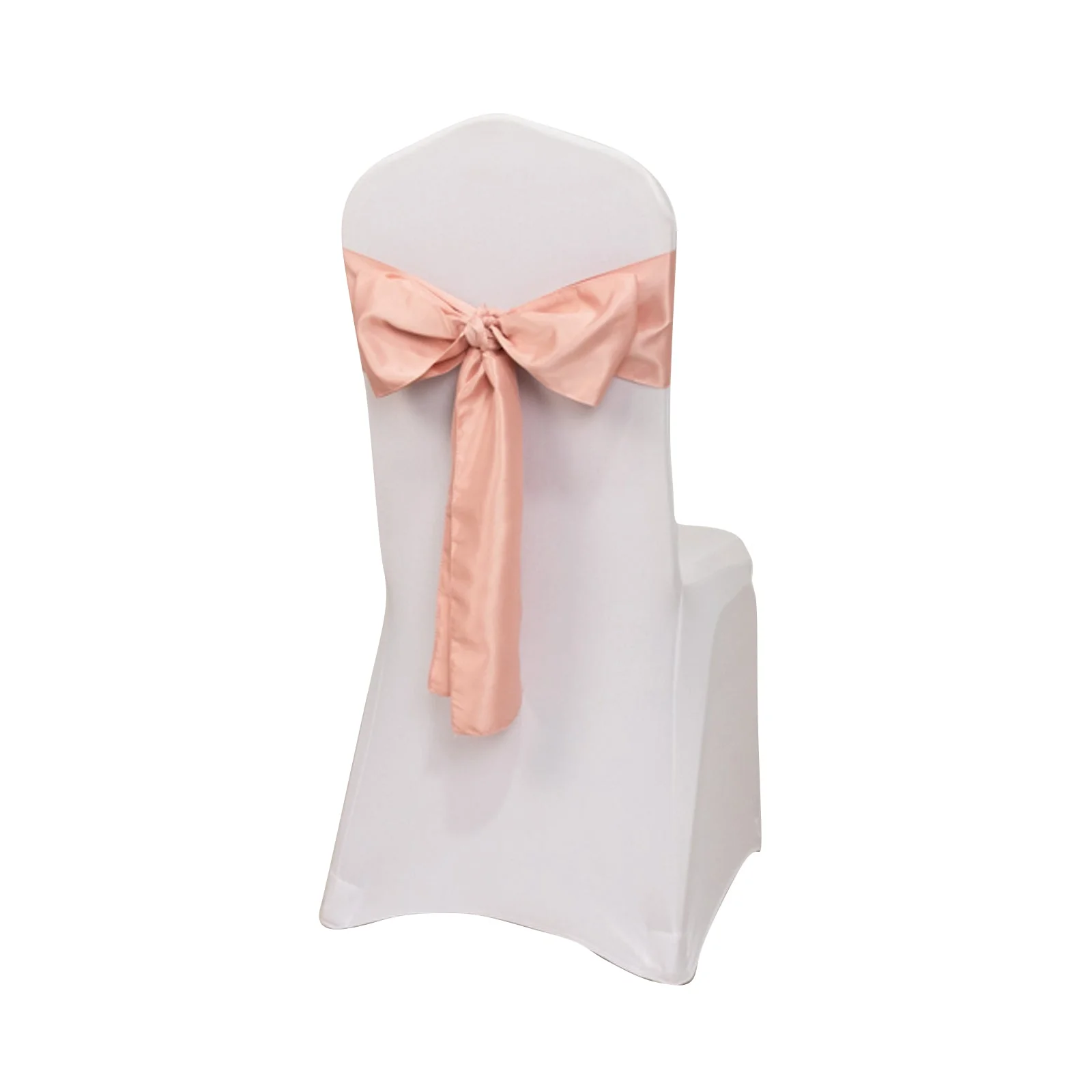 5 Pack Lamour Satin Chair Sashes 6"x106" Dusty Rose - Reusable Decorative Bows - Image 6