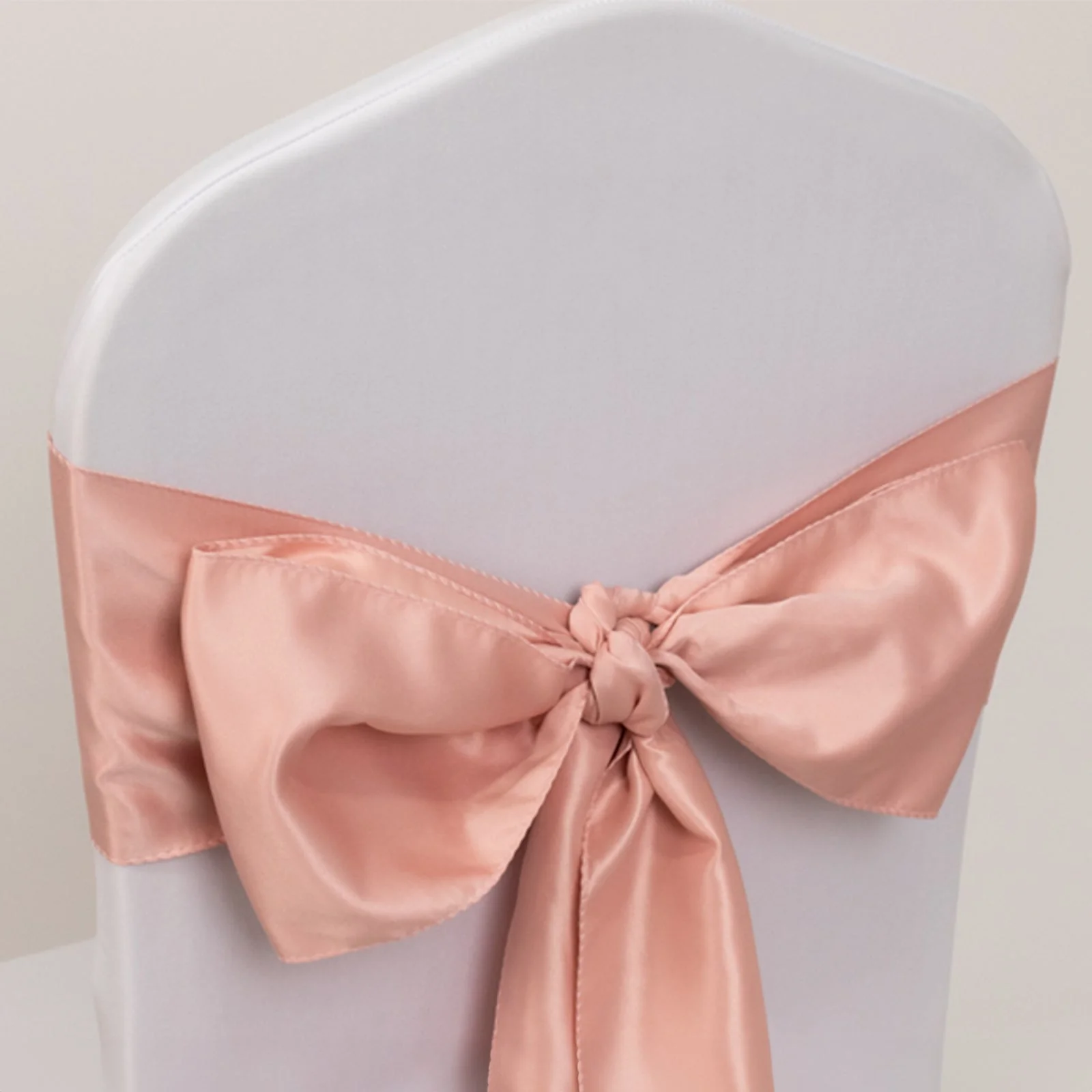 5 Pack Lamour Satin Chair Sashes 6"x106" Dusty Rose - Reusable Decorative Bows - Image 8