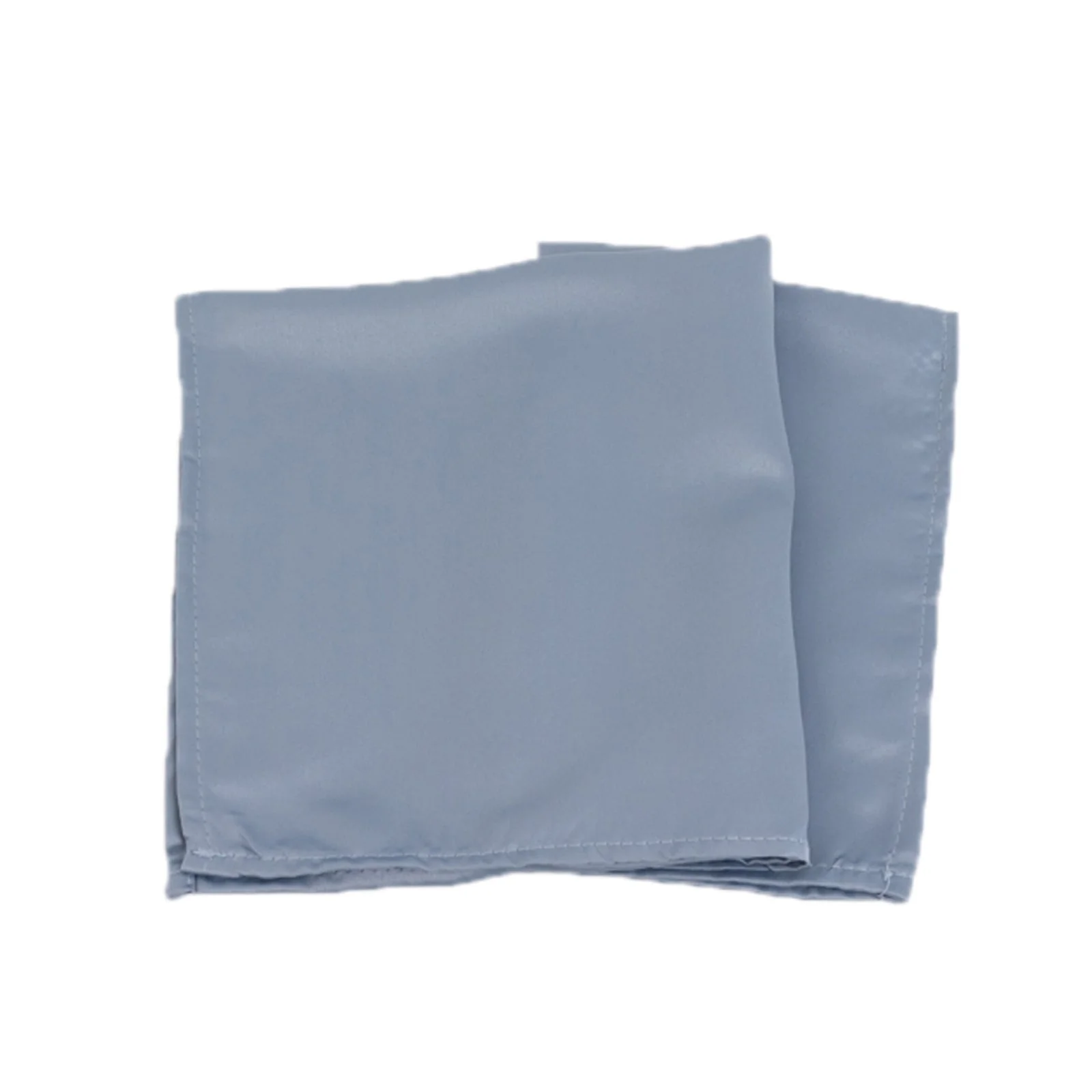 5 Pack Lamour Satin Napkins 20"x20" Dusty Blue - Soft Matte Textured Dinner Napkins - Image 3