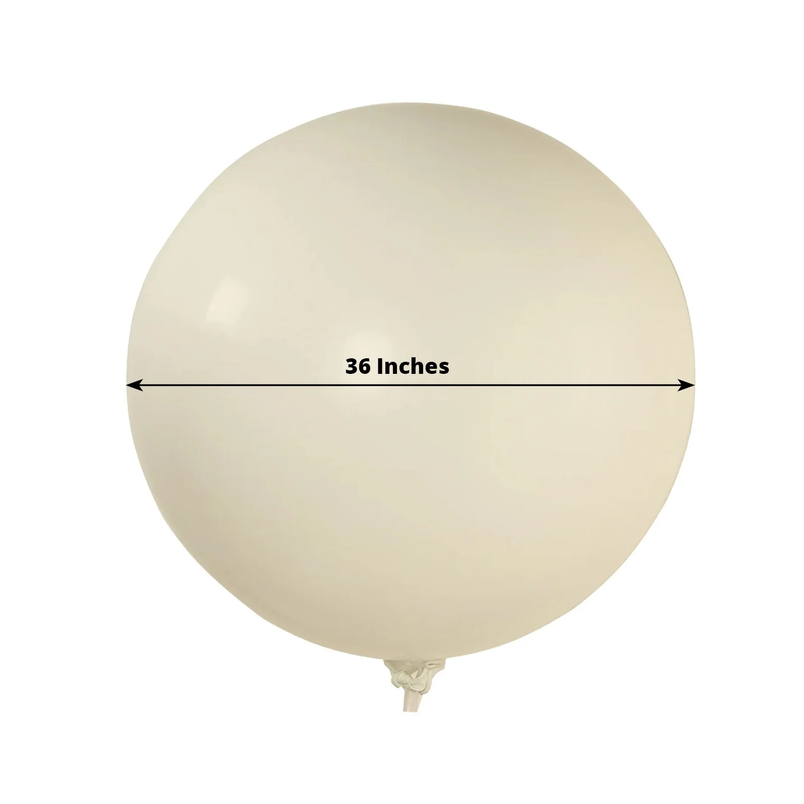 5 Pack Large Off White Biodegradable Balloons, Eco-friendly Thickened Extra Strong Latex Helium Party Balloons - 36" - Image 3