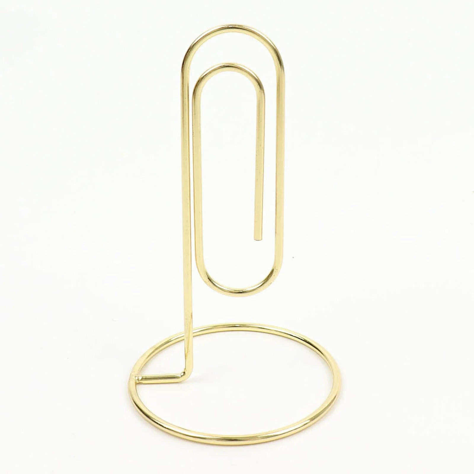 5-Pack Metal Card Holder Stands 5" Paperclip Design Gold - Table Number Stands and Wedding Menu Clips - Image 8