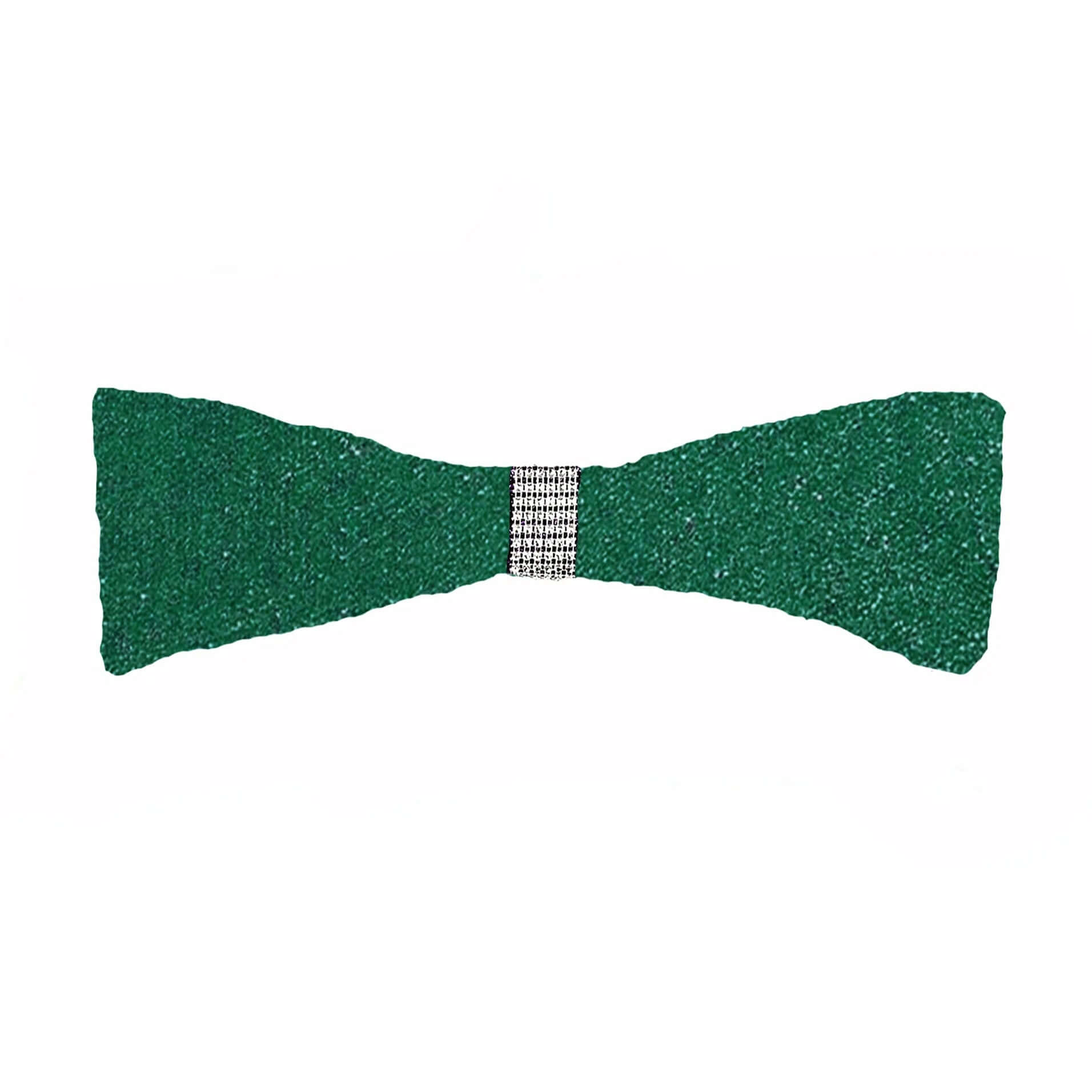 5 Pack Metallic Shimmer Tinsel Spandex Chair Sashes Hunter Emerald Green - Glittery Finish Stretch Chair Bands - Image 2