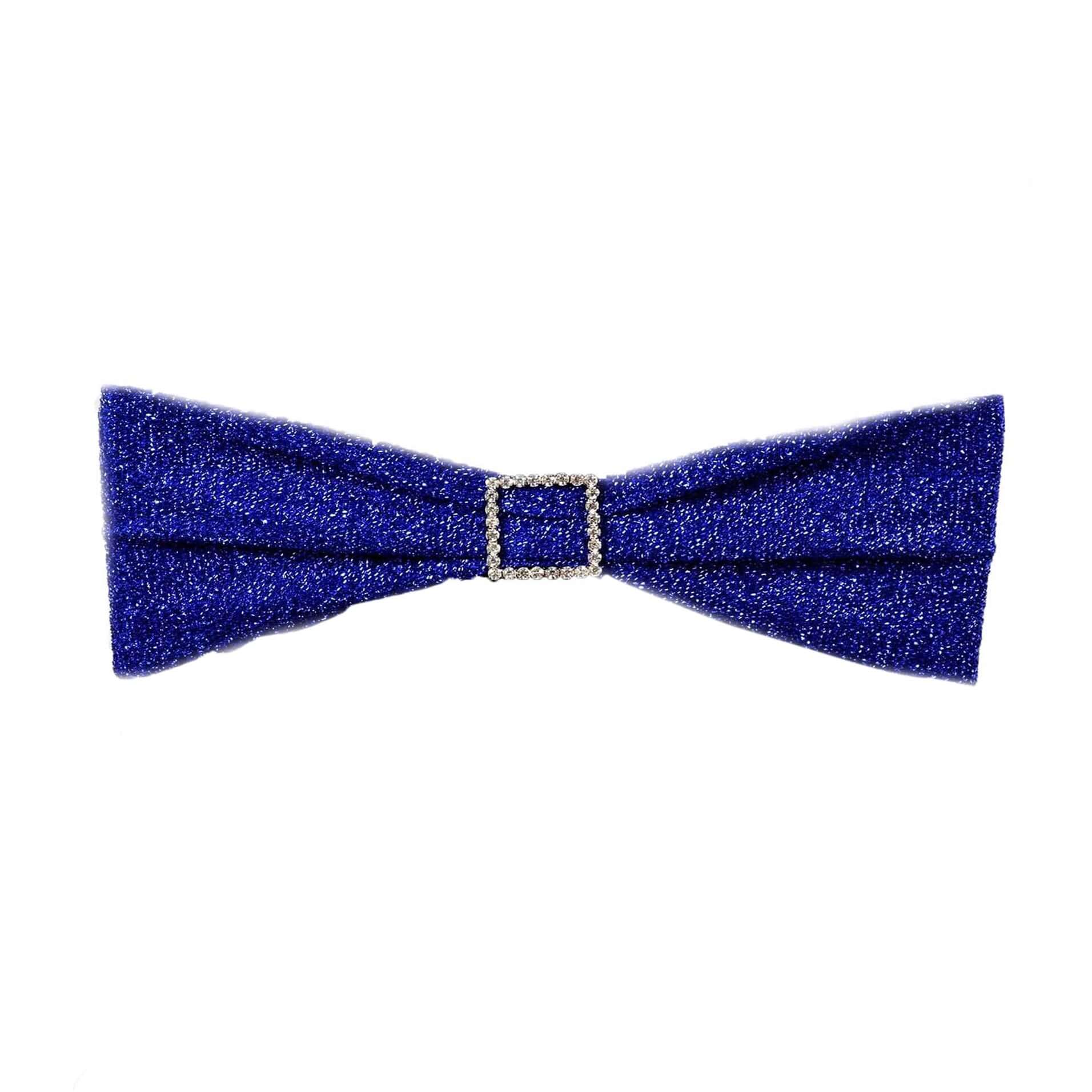 5 Pack Metallic Shimmer Tinsel Spandex Chair Sashes Royal Blue - Glittery Finish Stretch Chair Bands - Image 7