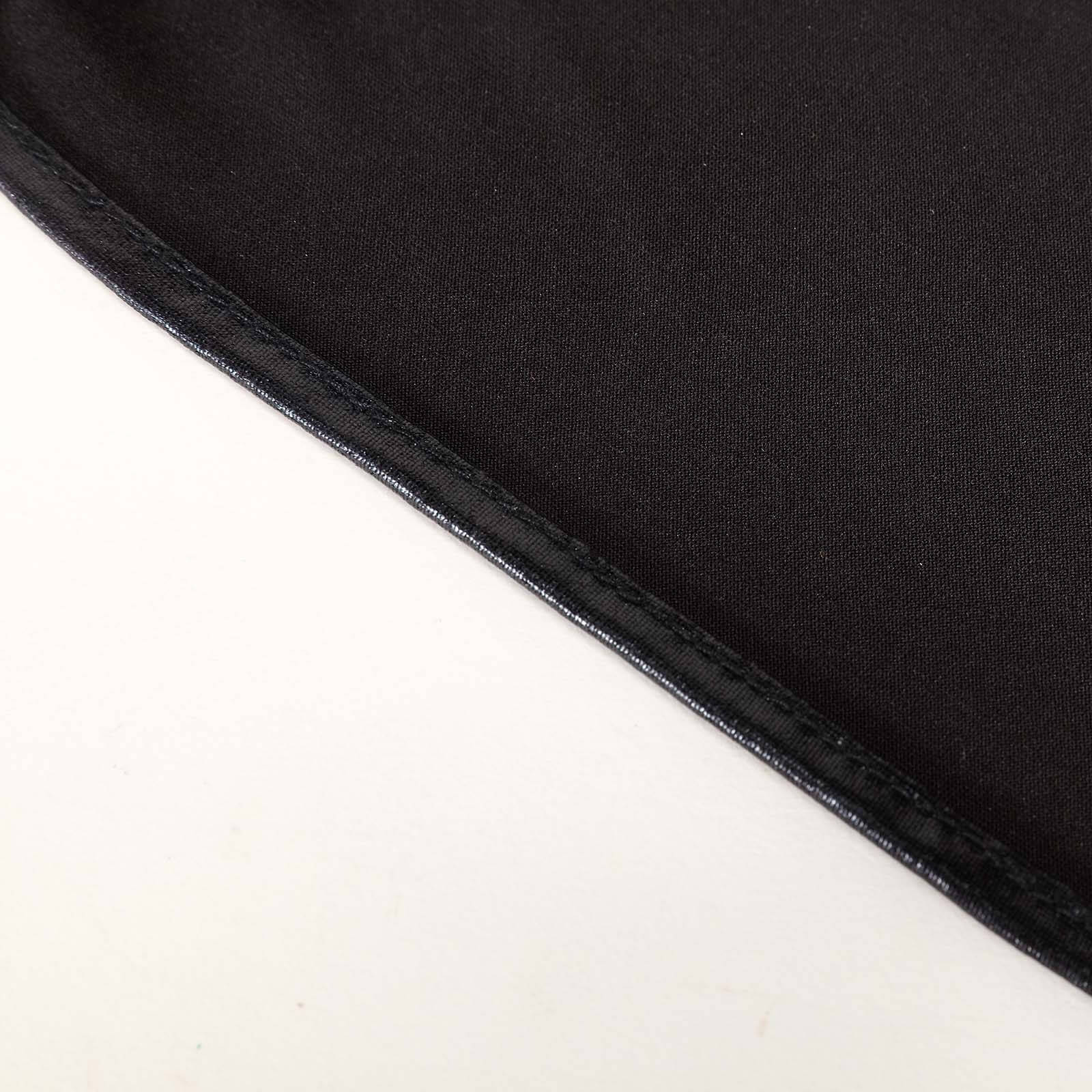 5 Pack Metallic Spandex Chair Sashes Black - Durable Stretch Chair Bands With Round Diamond Buckles for Upscale Gatherings - Image 14
