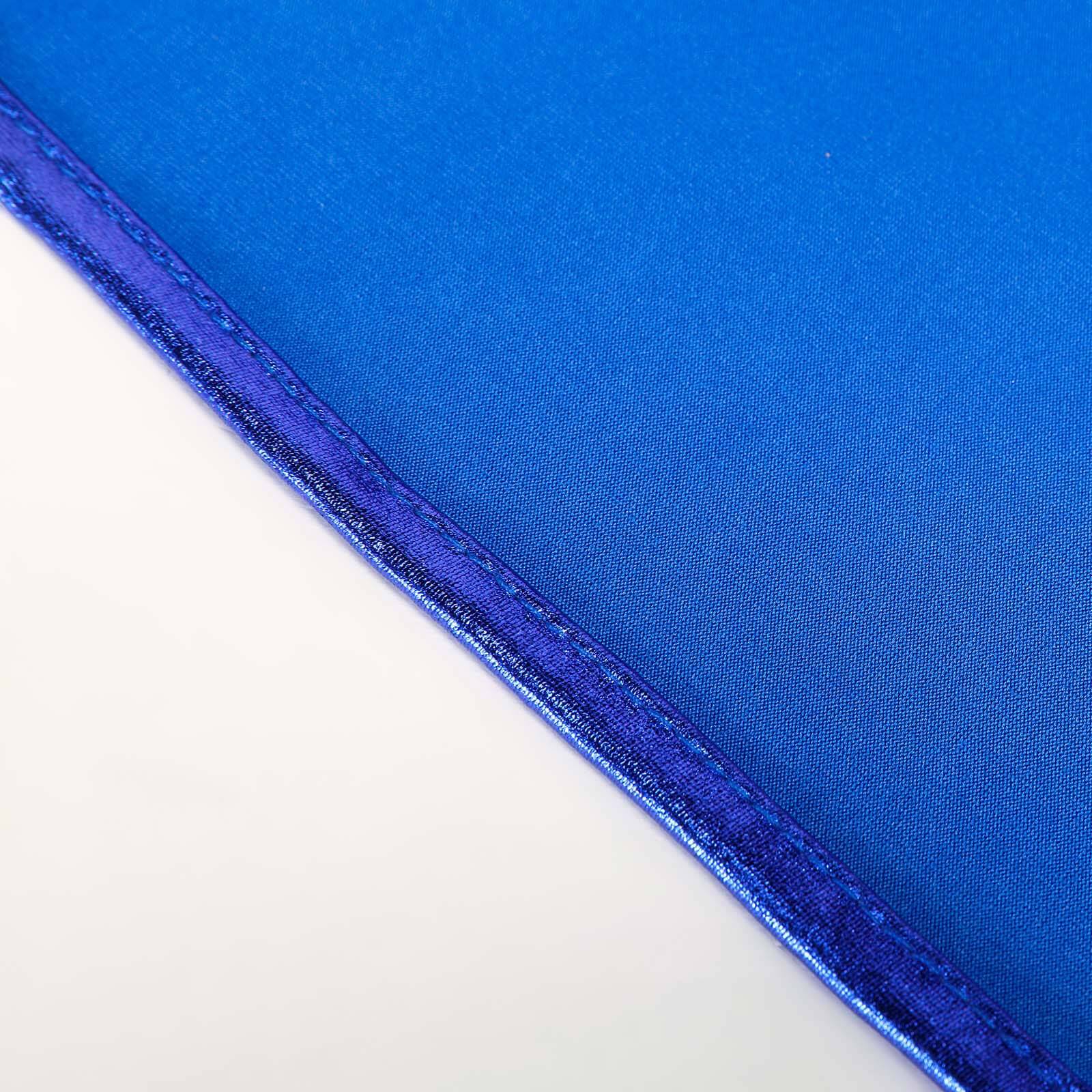 5 Pack Metallic Spandex Chair Sashes Royal Blue - Durable Stretch Chair Bands With Round Diamond Buckles - Image 14