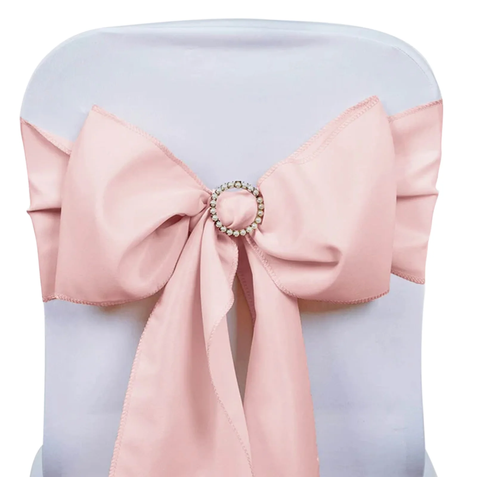 5 Pack Polyester Chair Sashes 6"x108" Blush - Image 7