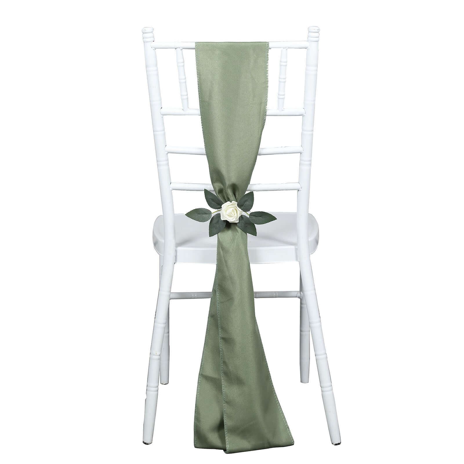 5 Pack Polyester Chair Sashes 6"x108" Dusty Sage Green - Image 6
