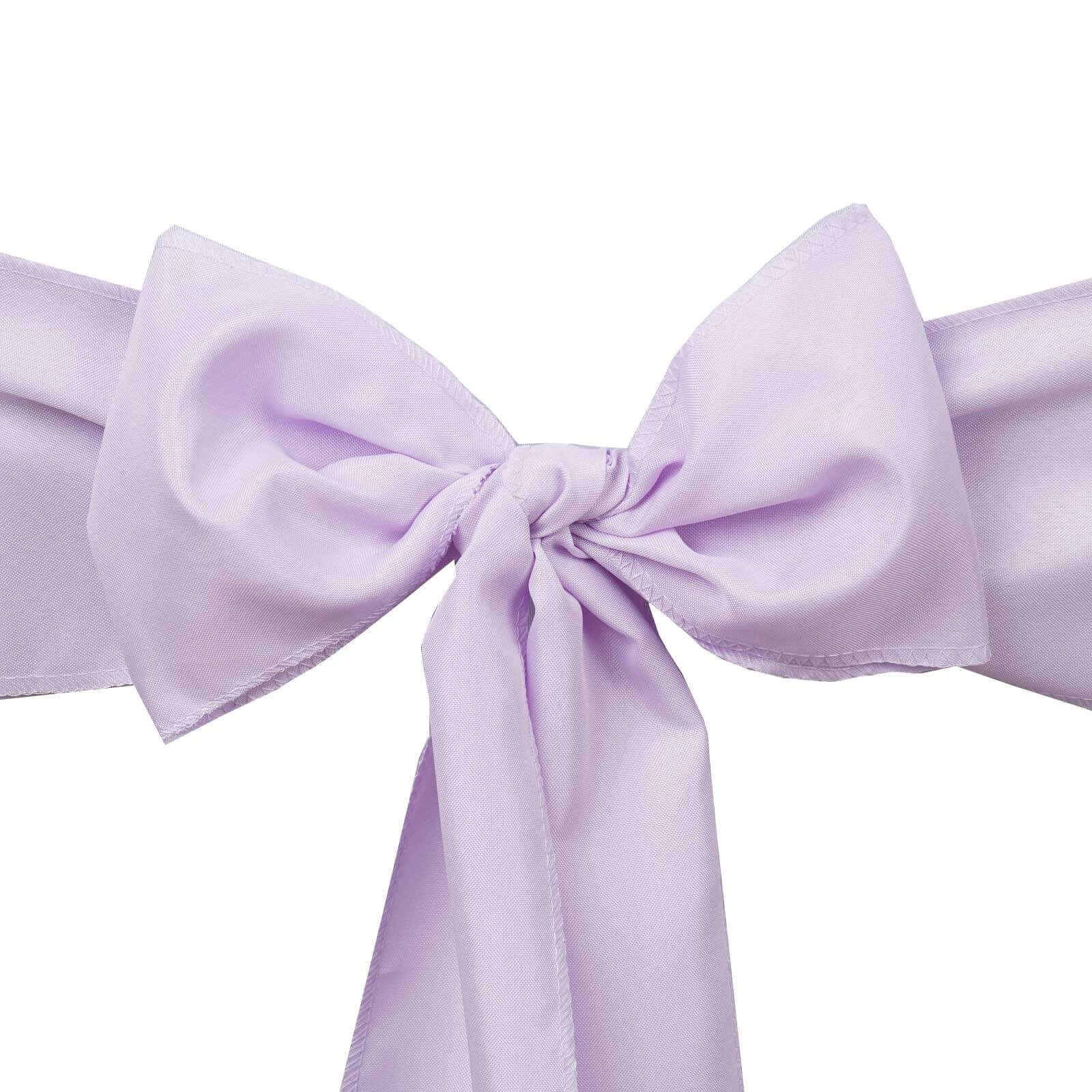 5 Pack Polyester Chair Sashes 6"x108" Lavender Lilac - Image 6