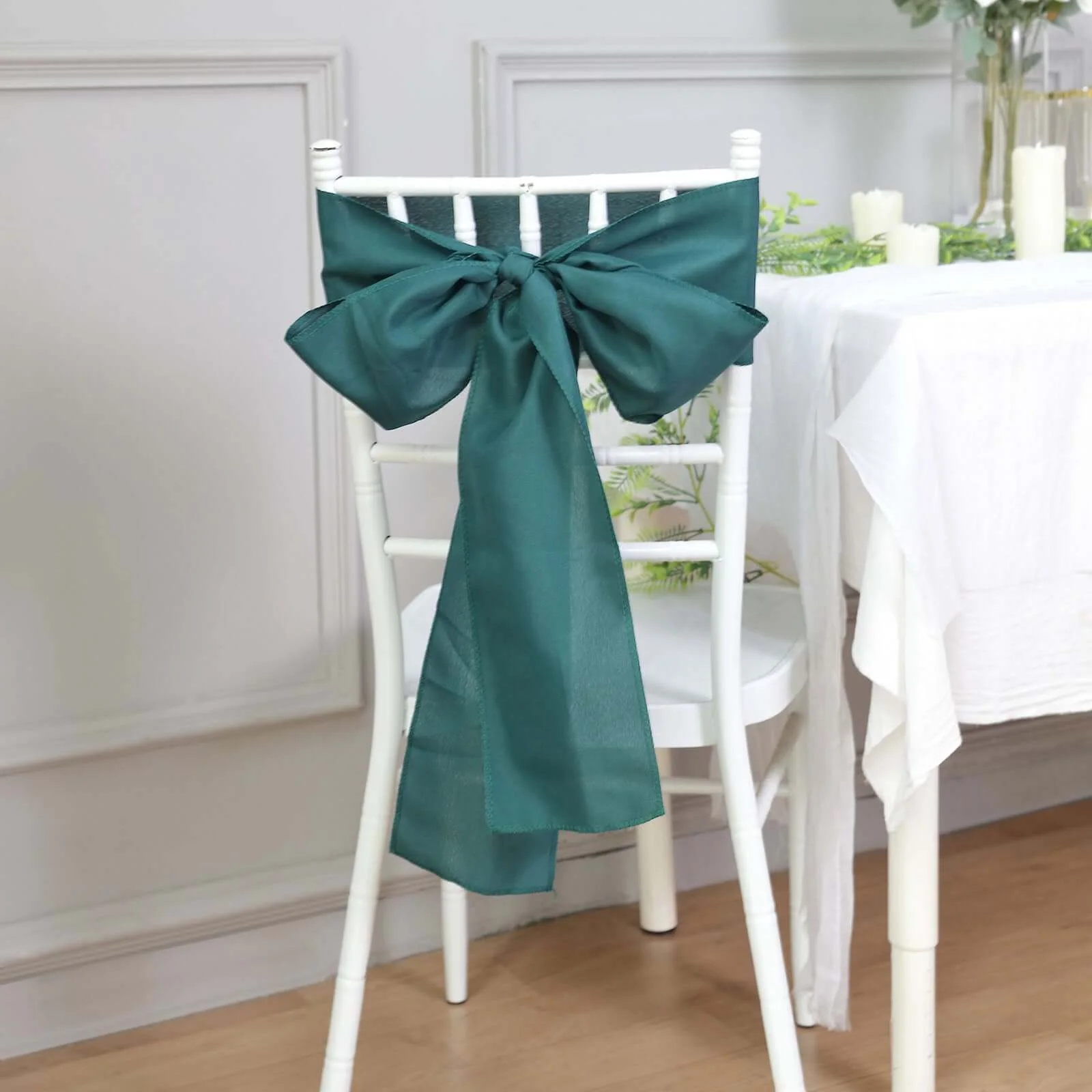 5 Pack Polyester Chair Sashes 6"x108" Peacock Teal - Image 6