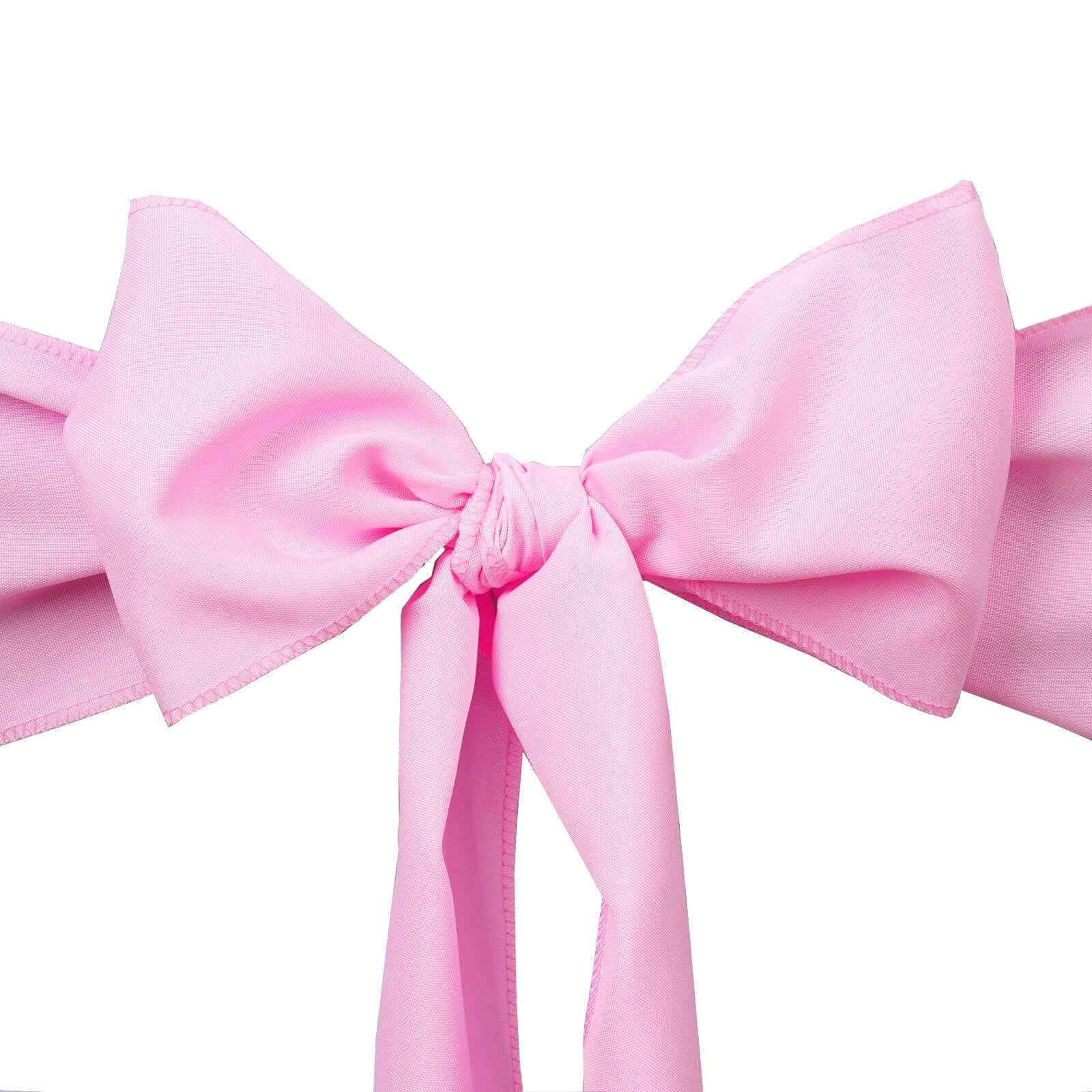 5 Pack Polyester Chair Sashes 6"x108" Pink - Image 6