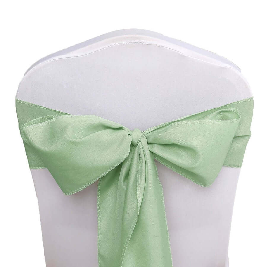 5 Pack Polyester Chair Sashes 6"x108" Sage Green - Image 6