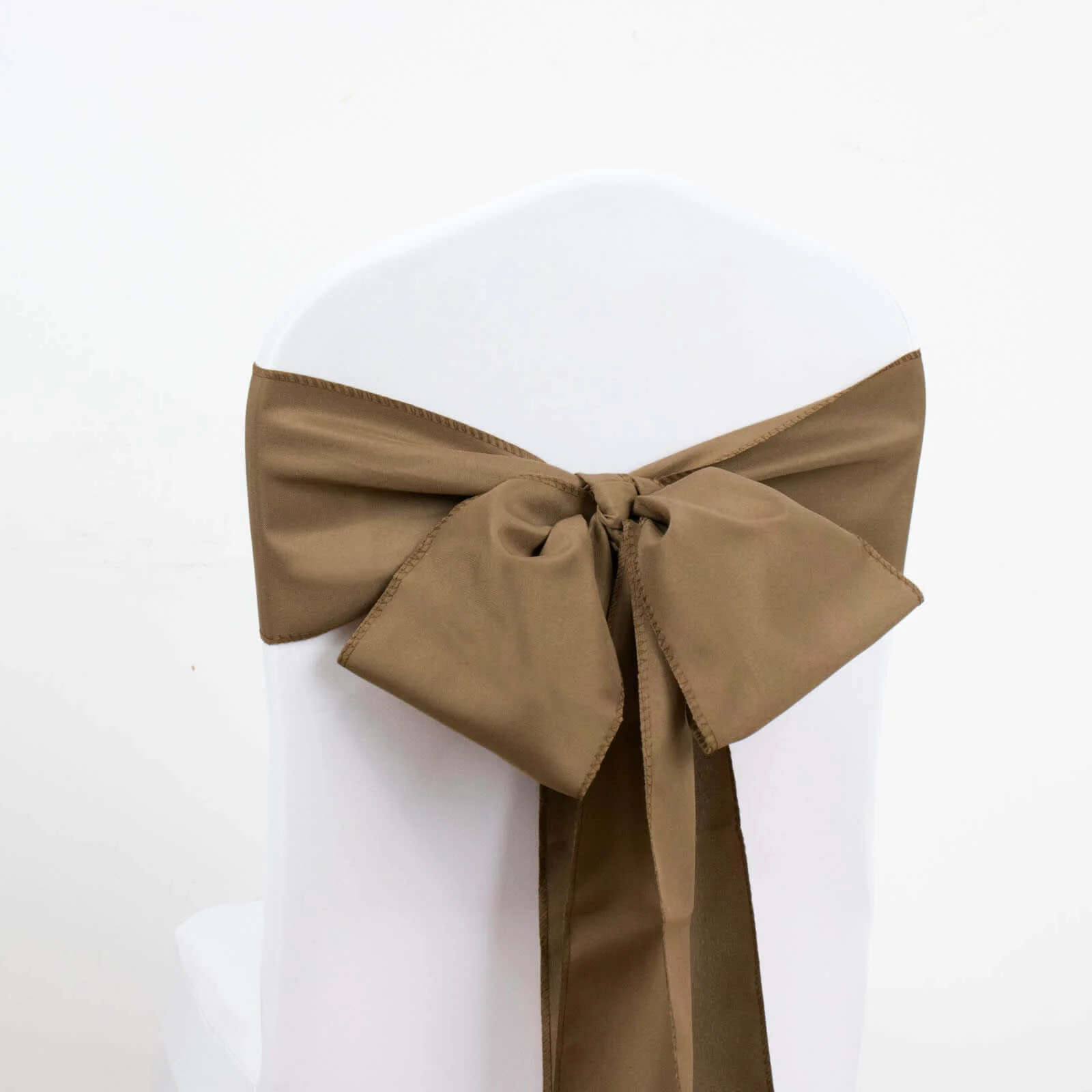 5 Pack Polyester Chair Sashes 6"x108" Taupe - Image 6