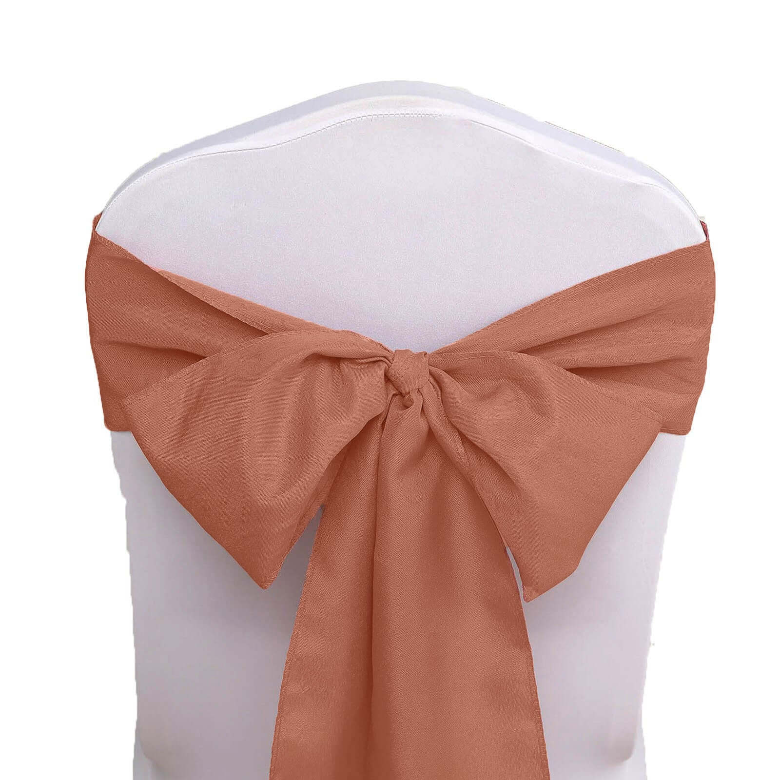 5 Pack Polyester Chair Sashes 6"x108" Terracotta (Rust) - Image 7
