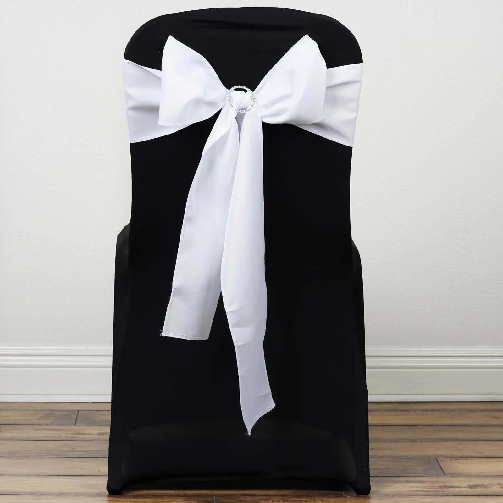 5 Pack Polyester Chair Sashes 6"x108" White - Versatile & Chic Chair Accessories - Image 2