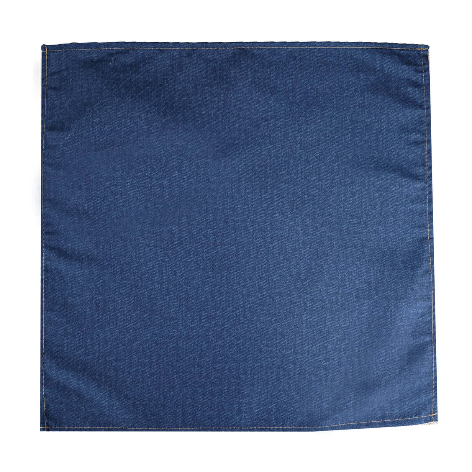 5 Pack Polyester Napkins 17"x17" Dark Denim Blue in Faux Denim Style - Durable & Versatile Cloth Napkins for Casual Dining - Image 6