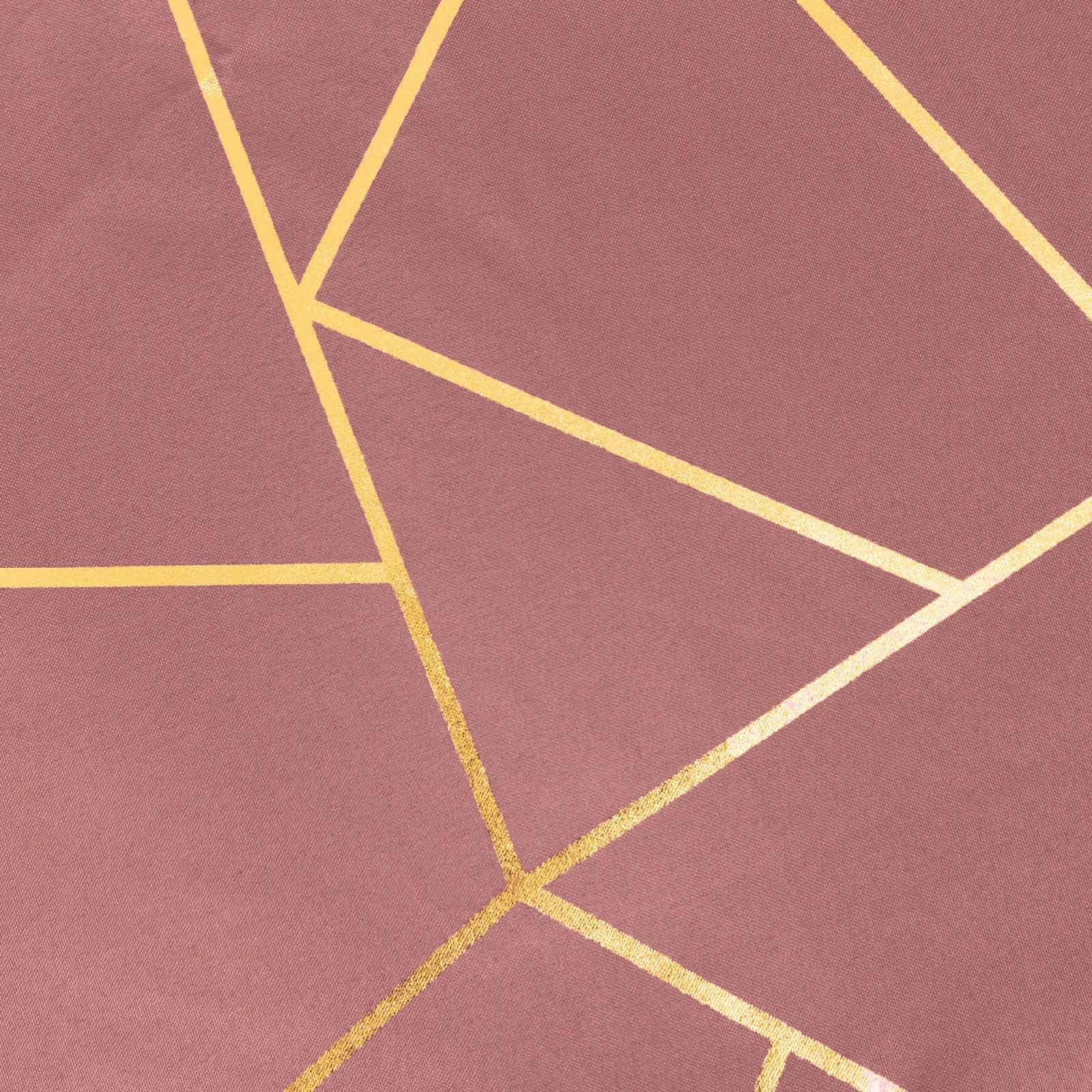 5 Pack Polyester Napkins 20"x20" Cinnamon Rose with Gold Geometric Foil Pattern - Modern Reusable Cloth Napkins - Image 12