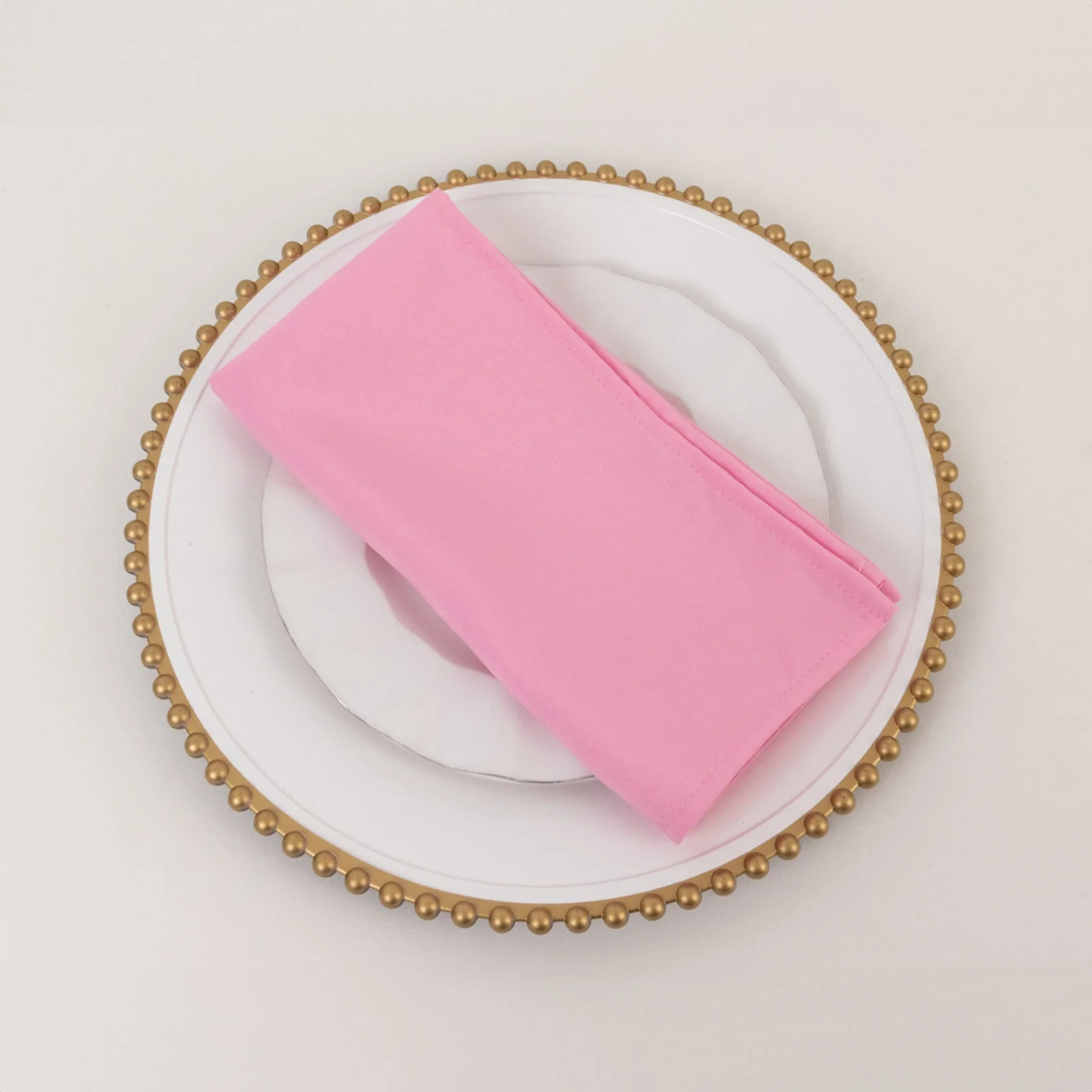 5 Pack Commercial Grade Polyester Napkins 20"x20" Pink - 220GSM Stain & Wrinkle Resistant Cloth Napkins - Image 7
