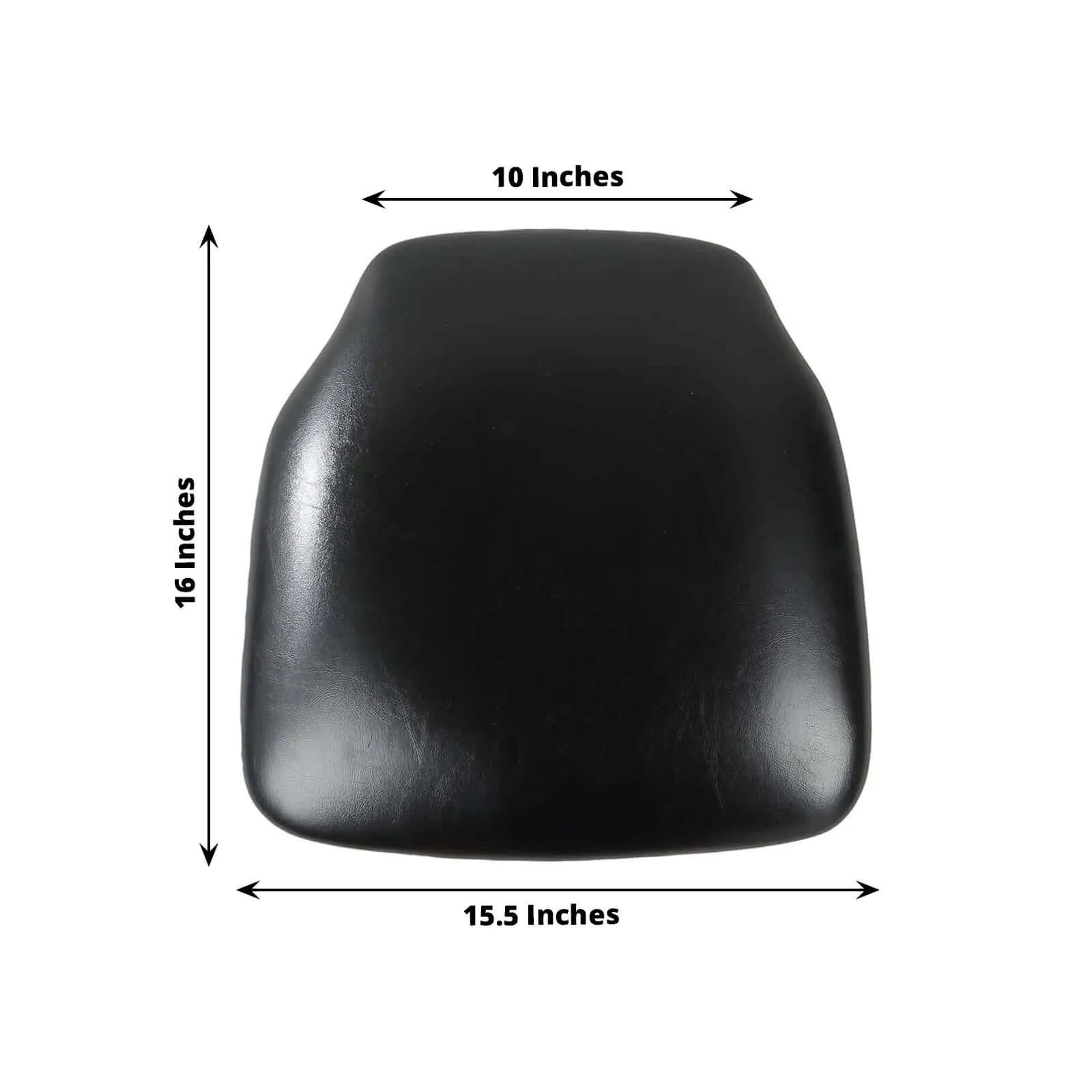 5 Pack PU Leather Chiavari Chair Cushion Pads with Wood Backing Black 1.5" Thick - Tie-Less Non-Slip Design for Dining Chairs 16" - Image 3