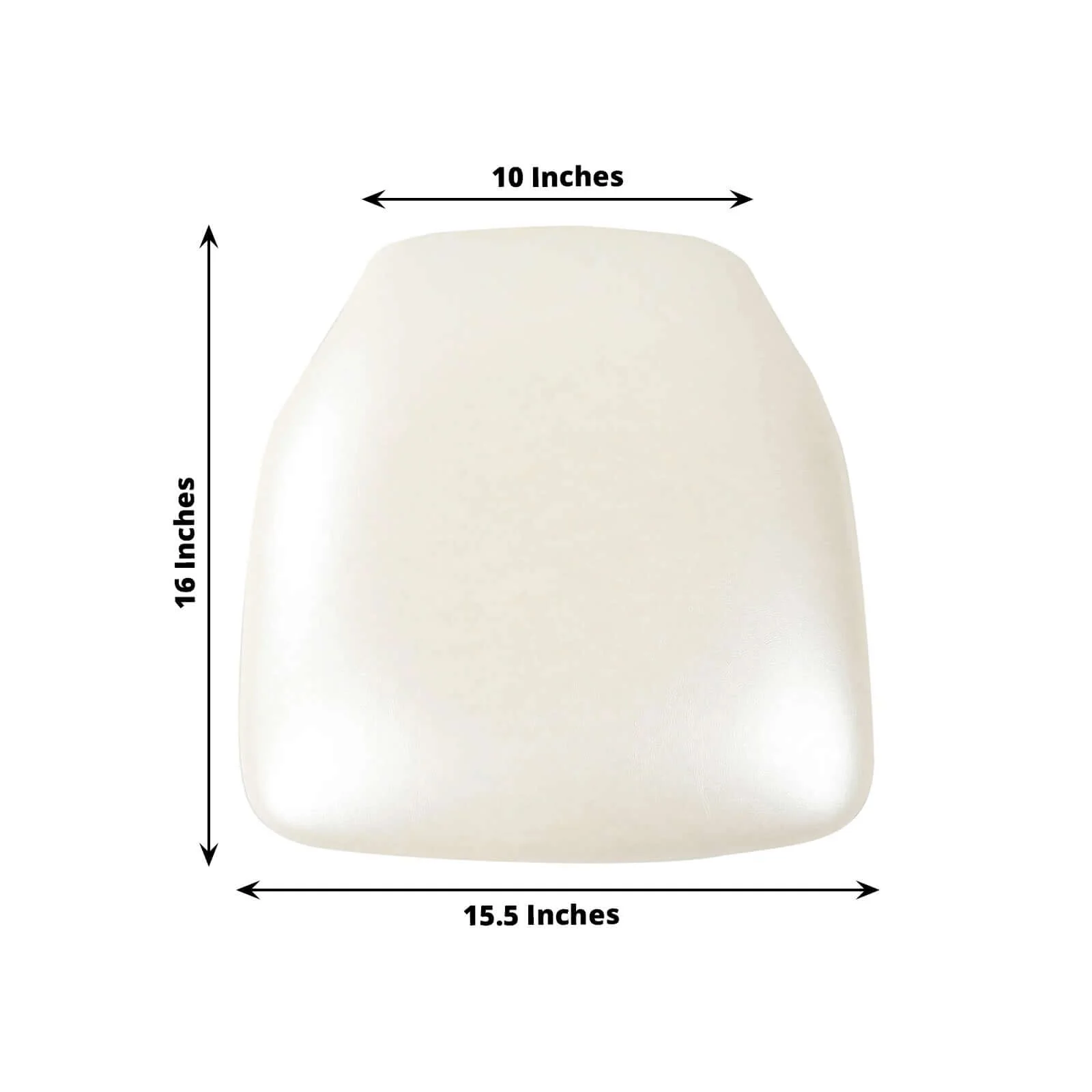 5 Pack PU Leather Chiavari Chair Cushion Pads with Wood Backing Ivory 1.5" Thick - Tie-Less Non-Slip Design for Dining Chairs 16" - Image 3