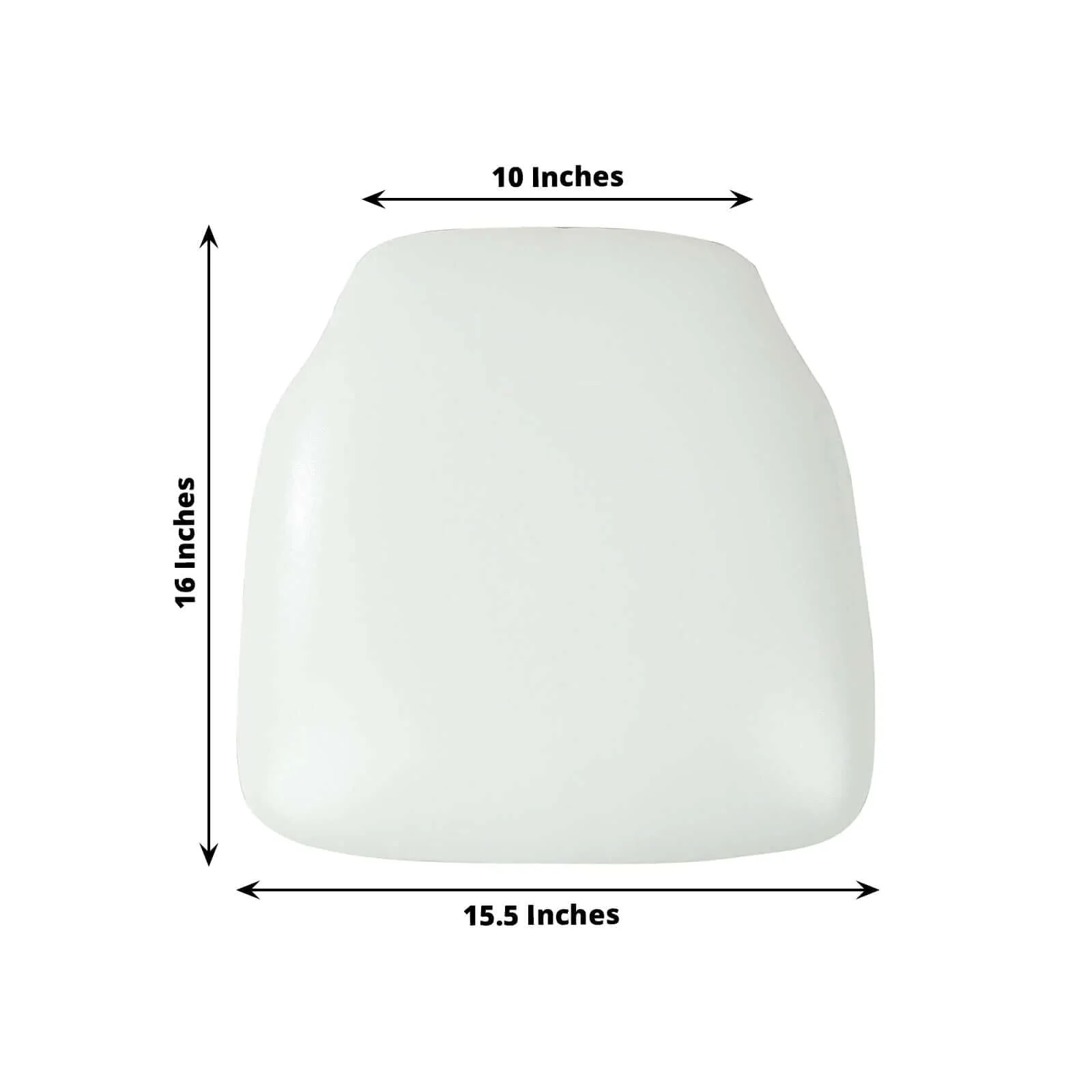 5 Pack PU Leather Chiavari Chair Cushion Pads with Wood Backing White 1.5" Thick - Tie-Less Non-Slip Design for Dining Chairs 16" - Image 3