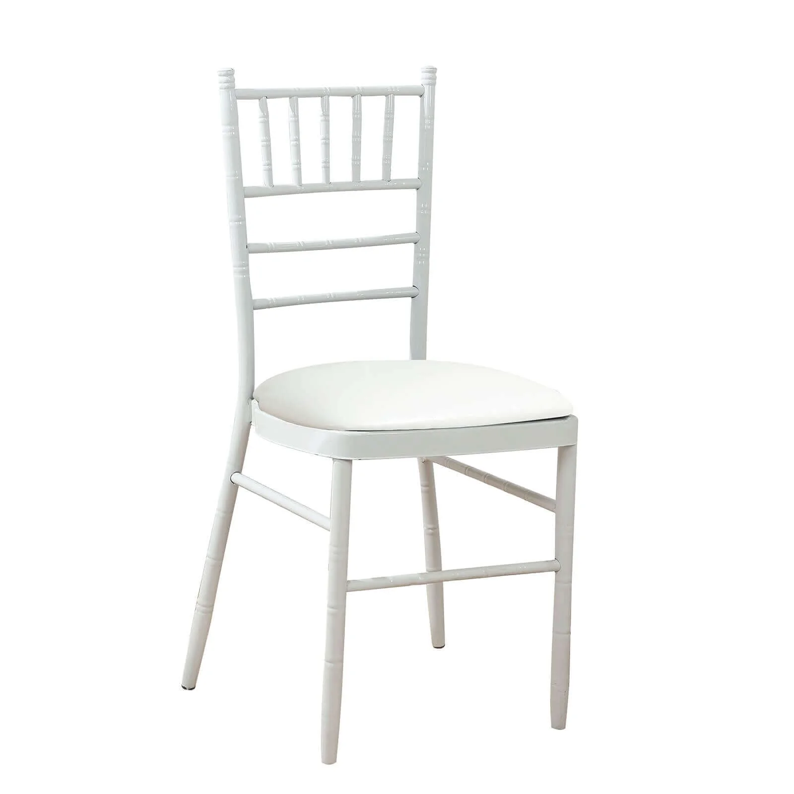5 Pack PU Leather Chiavari Chair Cushion Pads with Wood Backing White 1.5" Thick - Tie-Less Non-Slip Design for Dining Chairs 16" - Image 8