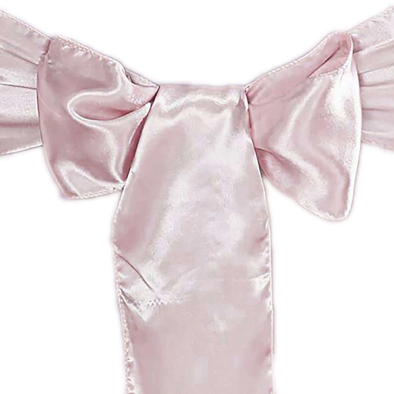 5 Pack Satin Chair Sashes 6"x106" Blush - Reusable Chair Bows with Smooth Finish - Image 6