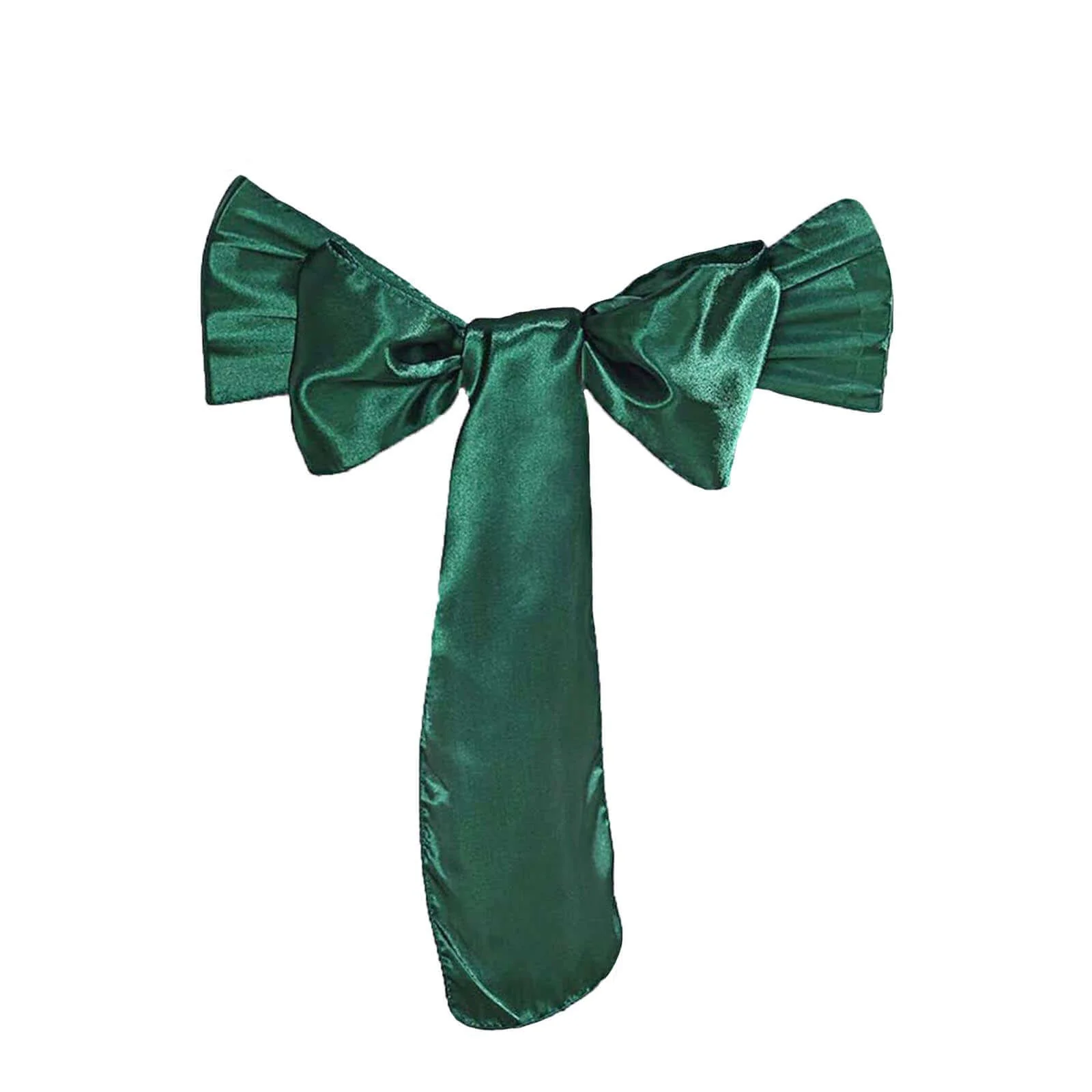 5 Pack Satin Chair Sashes 6"x106" Hunter Emerald Green - Reusable Chair Bows with Smooth Finish - Image 5