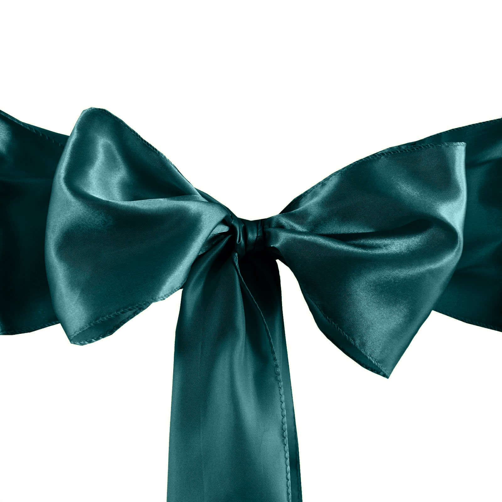 5 Pack Satin Chair Sashes 6"x106" Peacock Teal - Reusable Chair Bows with Smooth Finish - Image 8