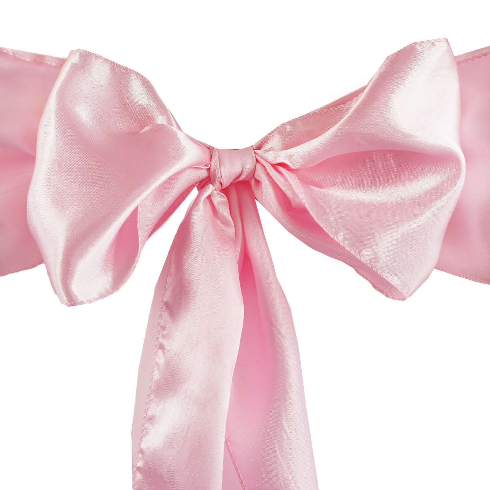 5 Pack Satin Chair Sashes 6"x106" Pink - Reusable Chair Bows with Smooth Finish - Image 3