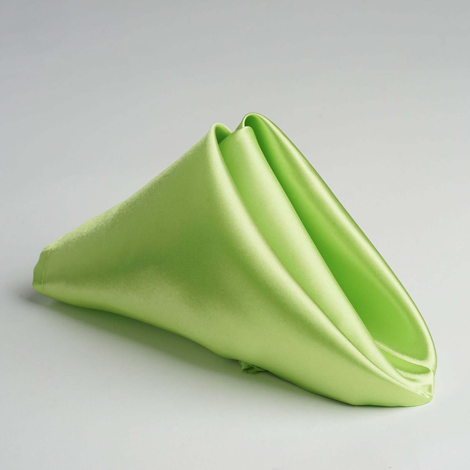 5 Pack Satin Napkins 20"x20" Apple Green - Soft Reusable Cloth Napkins - Image 3