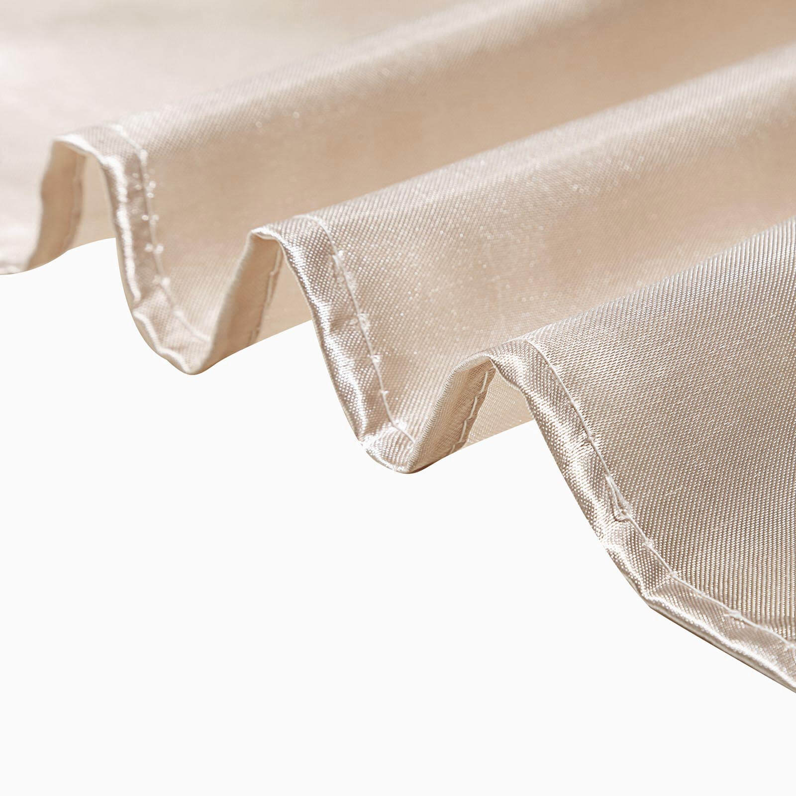 5 Pack Satin Napkins 20"x20" Beige - Soft Reusable Cloth Napkins - Image 3