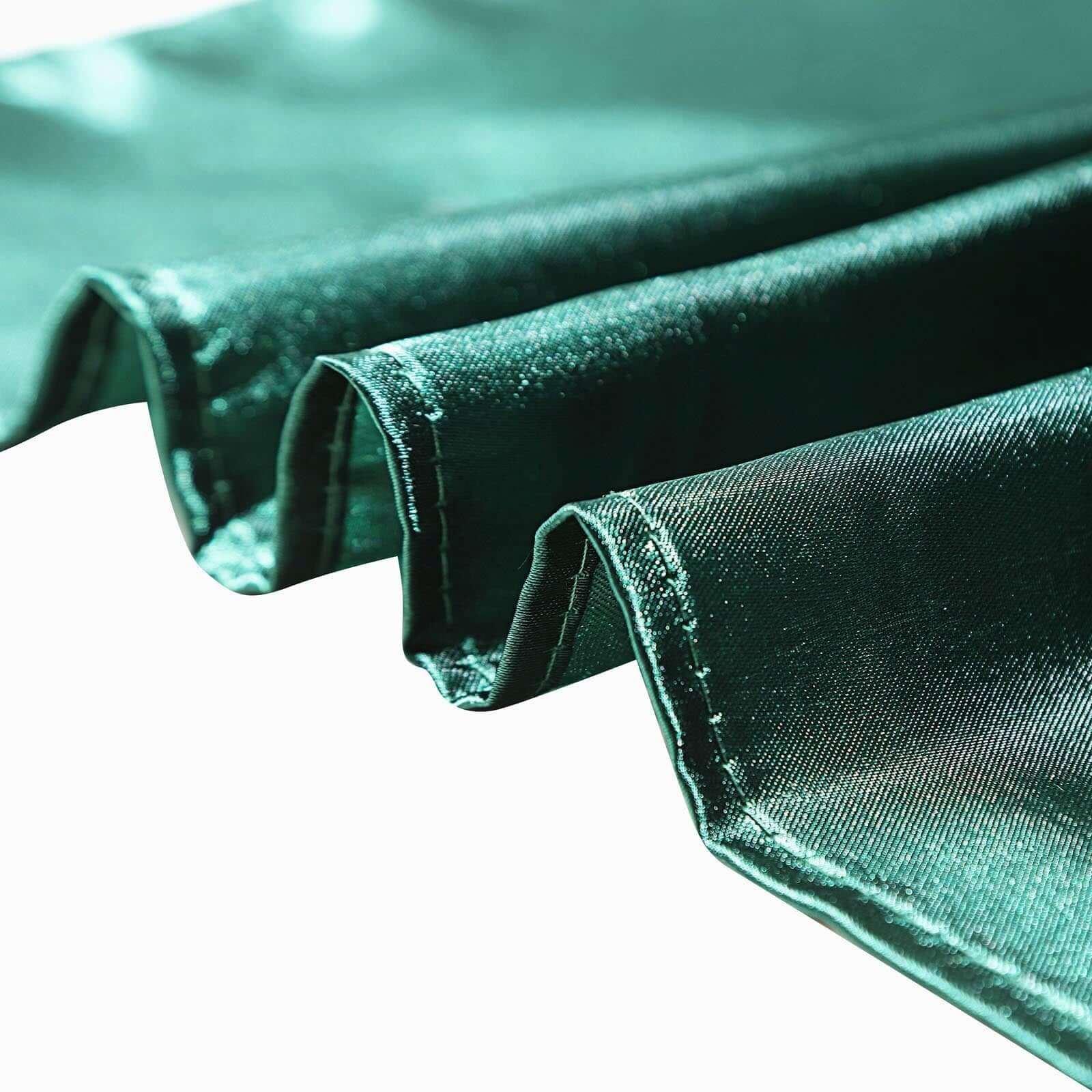 5 Pack Satin Napkins 20"x20" Hunter Emerald Green - Soft Reusable Cloth Napkins - Image 3