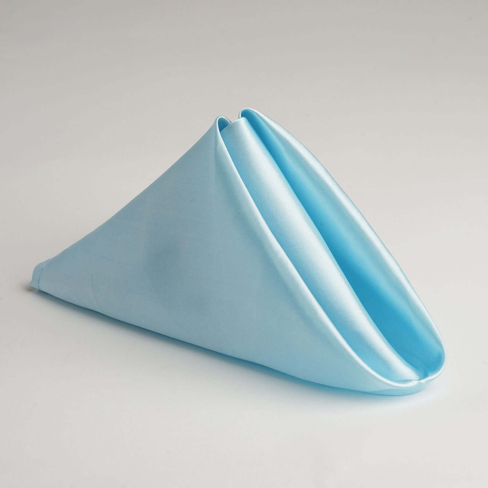 5 Pack Satin Napkins 20"x20" Light Blue - Soft Reusable Cloth Napkins - Image 3