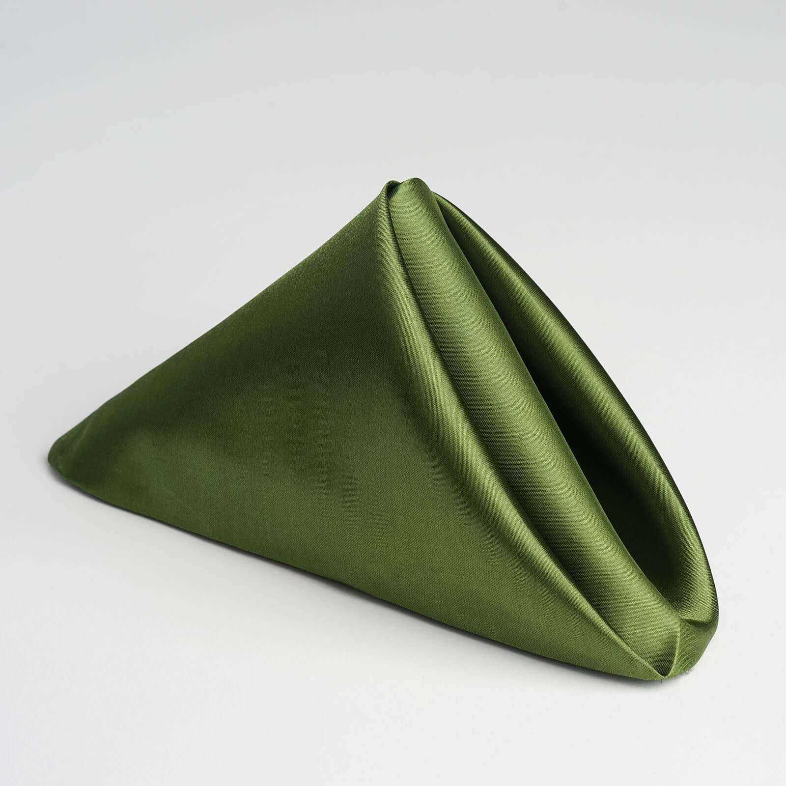5 Pack Satin Napkins 20"x20" Olive Green - Soft Reusable Cloth Napkins - Image 3