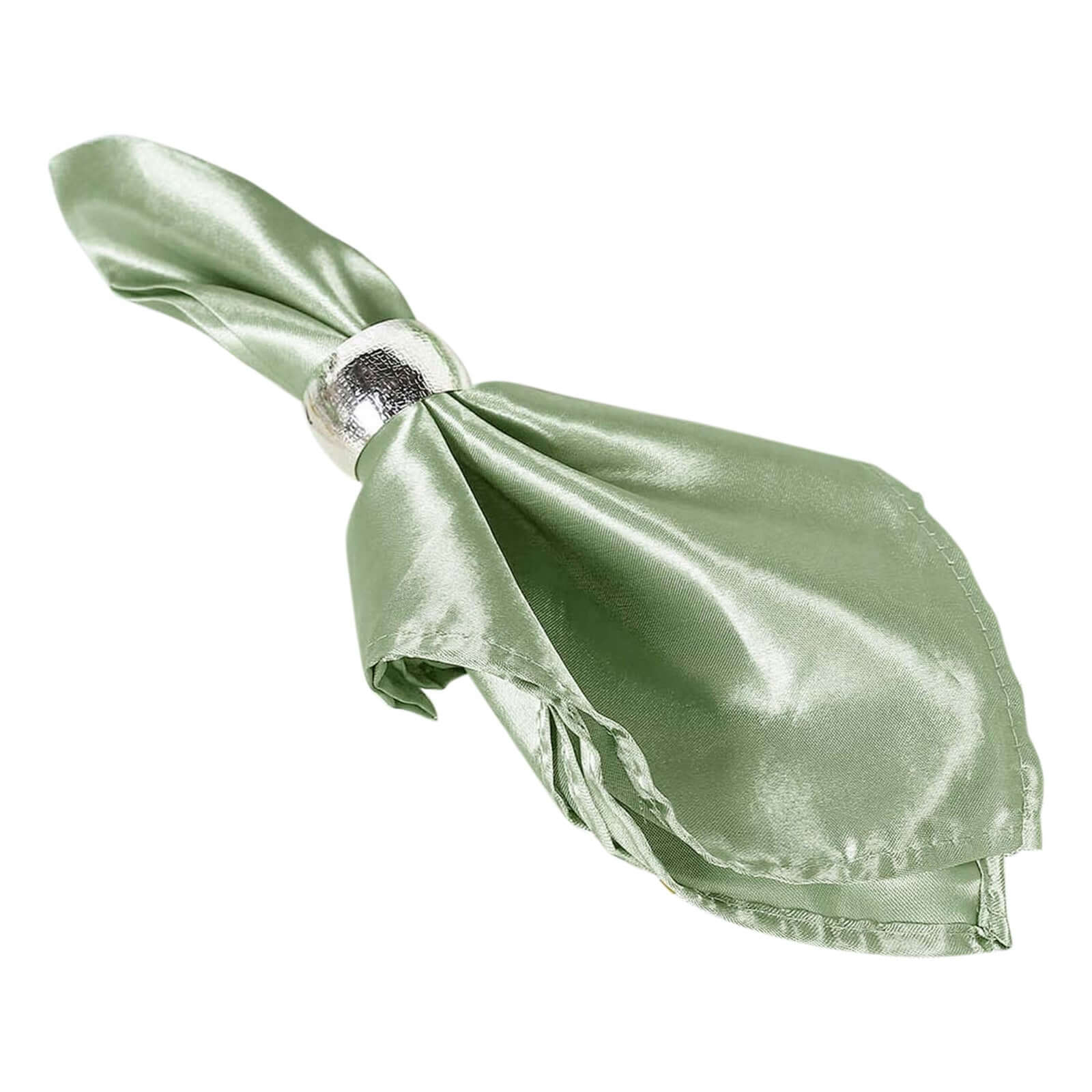 5 Pack Satin Napkins 20"x20" Sage Green - Soft Reusable Cloth Napkins - Image 6