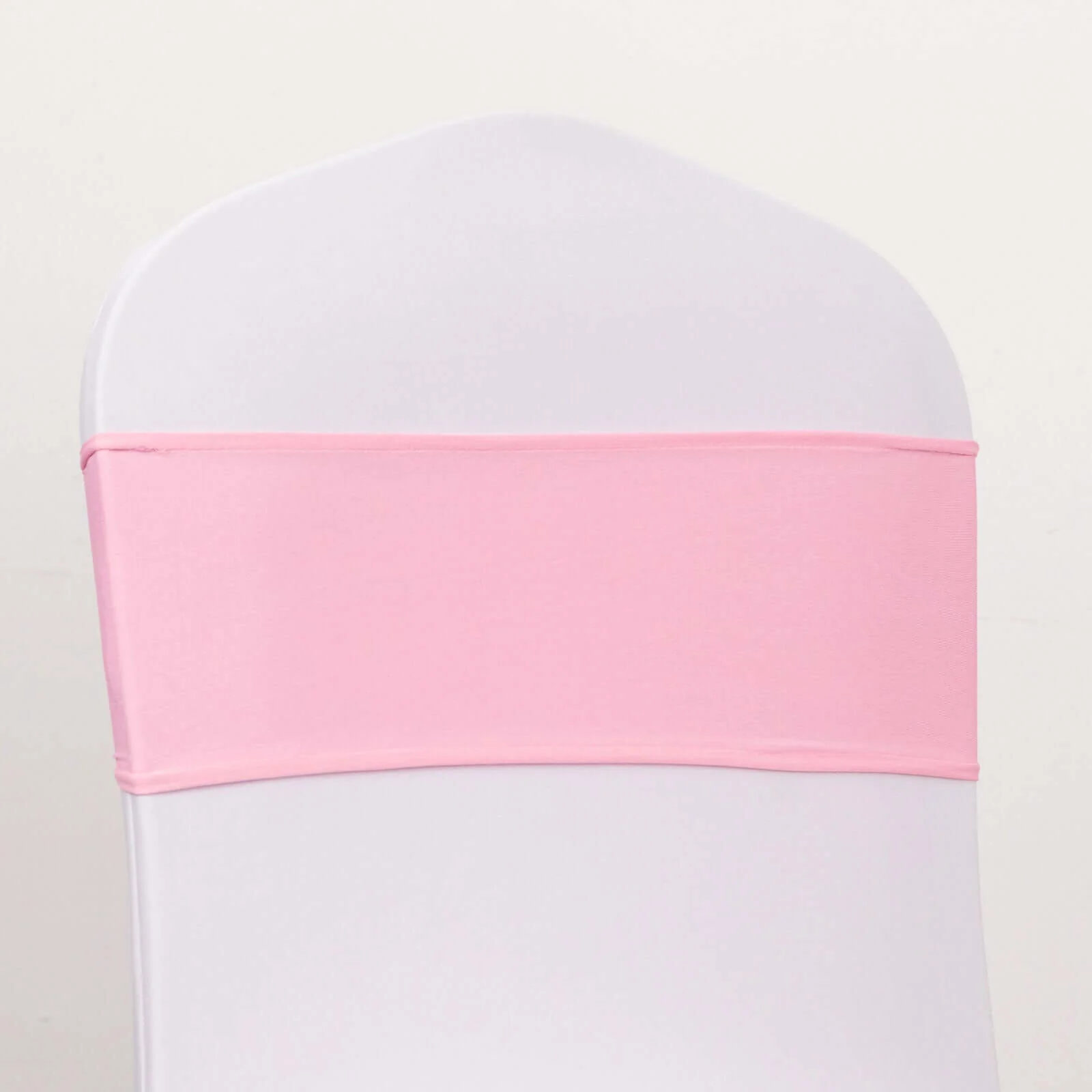 5 Pack Spandex Chair Sashes 5"x14" Pink with Gold Rhinestone Buckles - Wrinkle-Free Stretch Chair Bands - Image 8