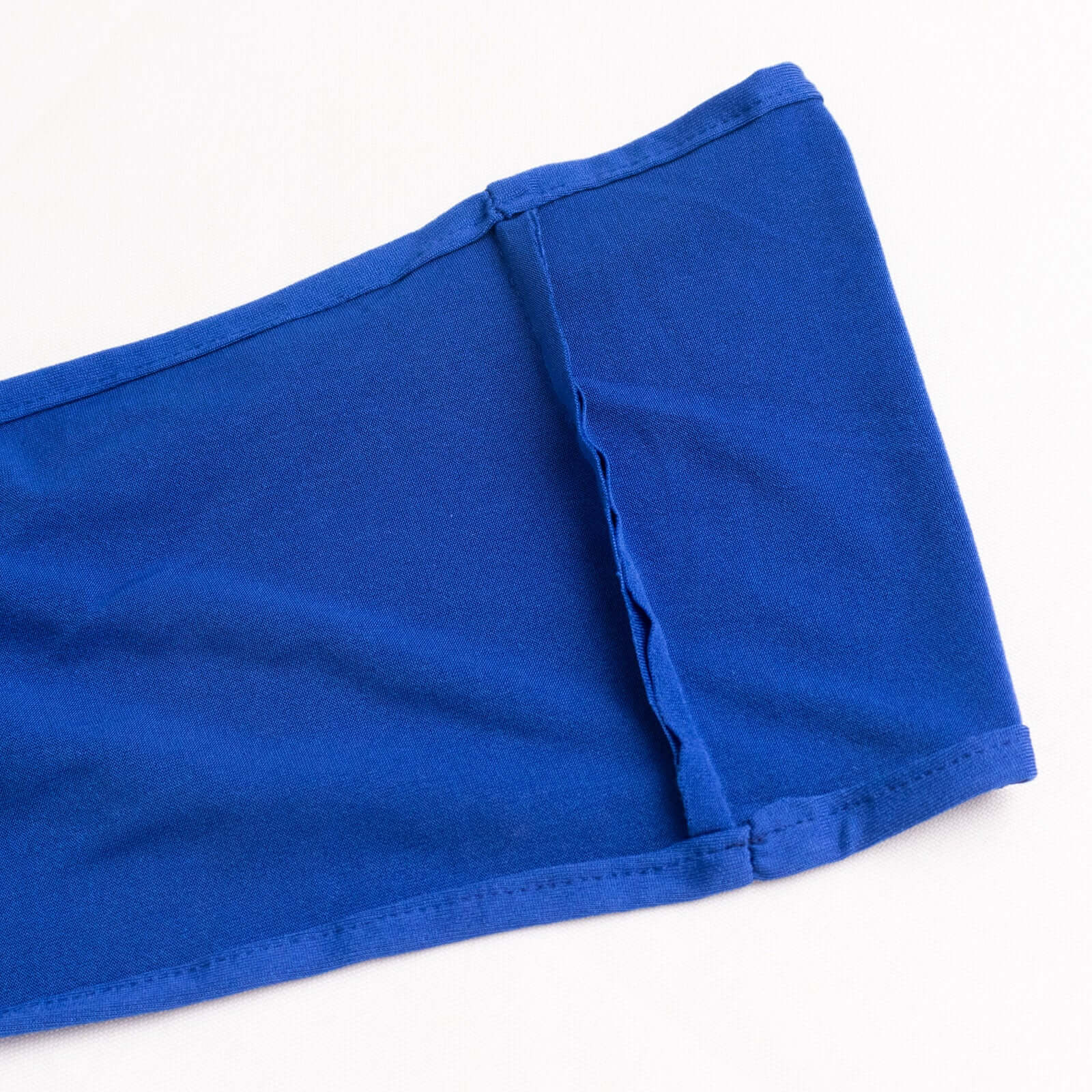 5 Pack Spandex Chair Sashes 5"x14" Royal Blue with Gold Rhinestone Buckles - Wrinkle-Free Stretch Chair Bands - Image 8