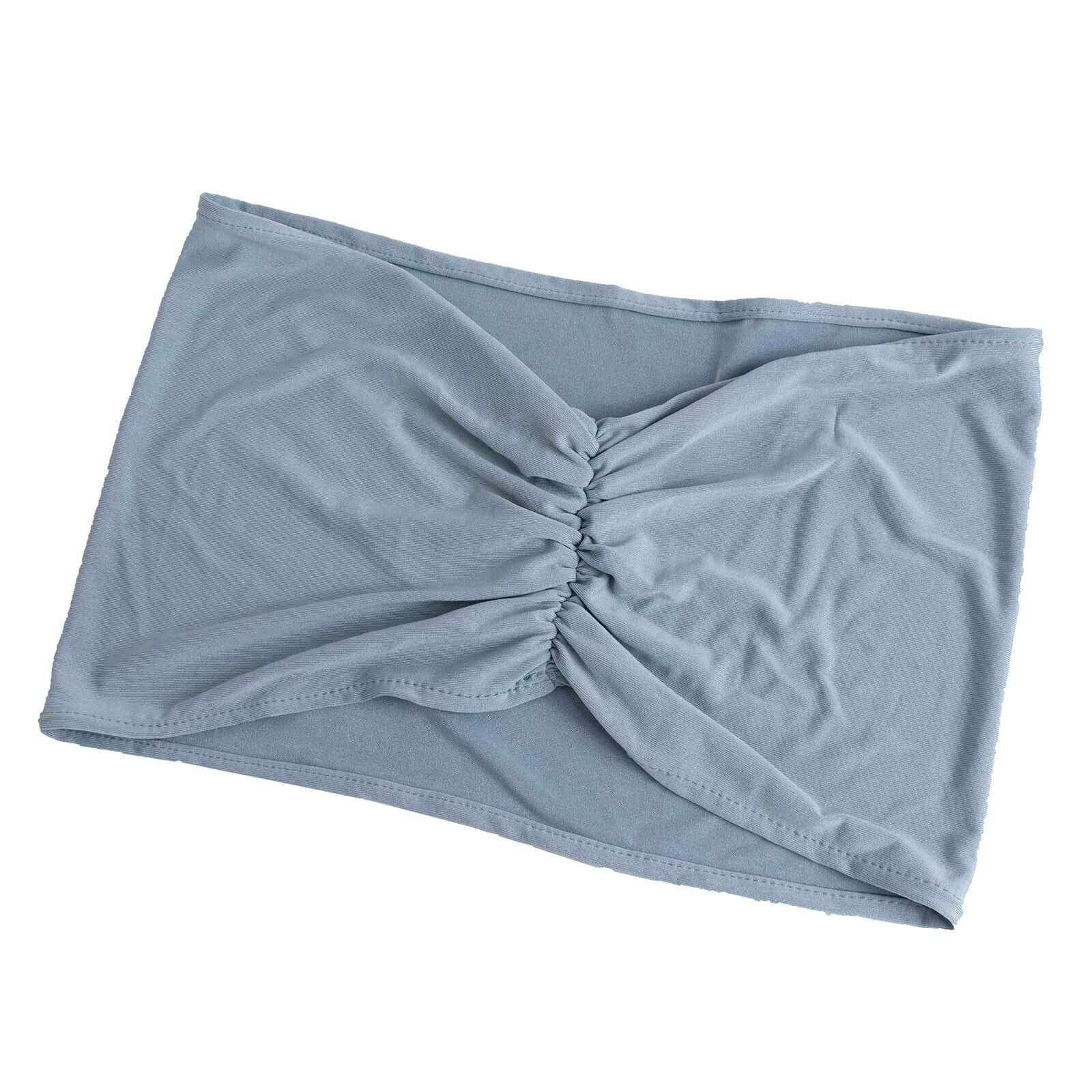 5 Pack Spandex Chair Sashes 8"x13" Dusty Blue Ruffled Style - Wide Wrinkle-Free Stretch Chair Bands - Image 10