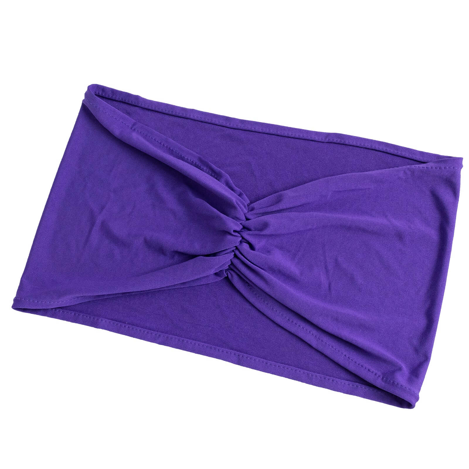 5 Pack Spandex Chair Sashes 8"x13" Purple Ruffled Style - Wide Wrinkle-Free Stretch Chair Bands - Image 10