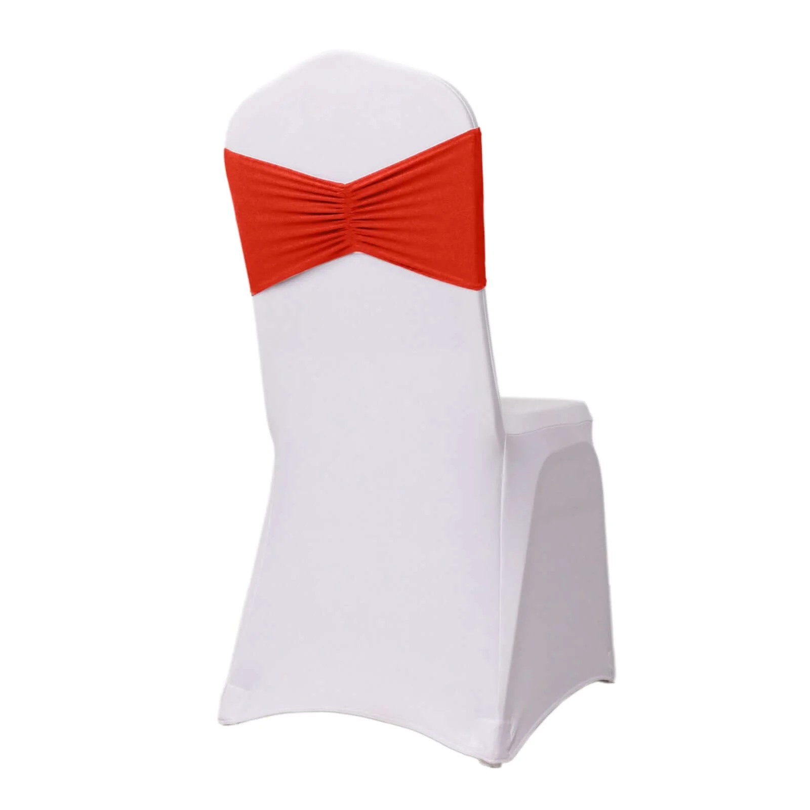 5 Pack Spandex Chair Sashes 8"x13" Red Ruffled Style - Wide Wrinkle-Free Stretch Chair Bands - Image 7